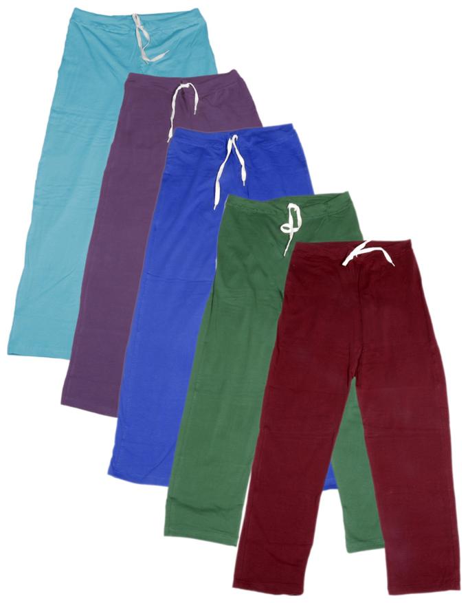 

IndiWeaves Women s Stretchable Premium Cotton Lower Track Pant (Pack of 5)