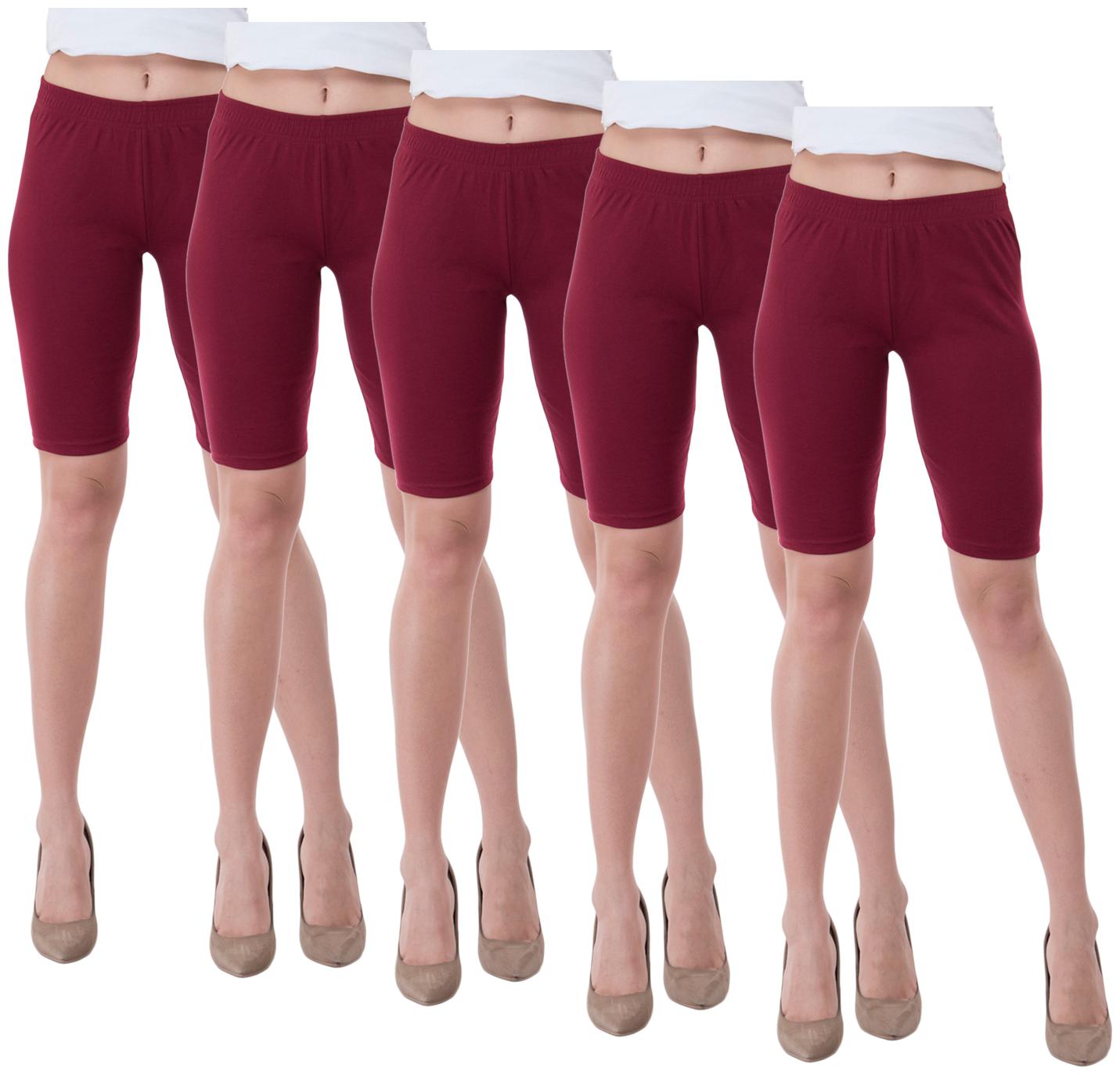 

Indiweaves Women Solid Regular shorts - Maroon