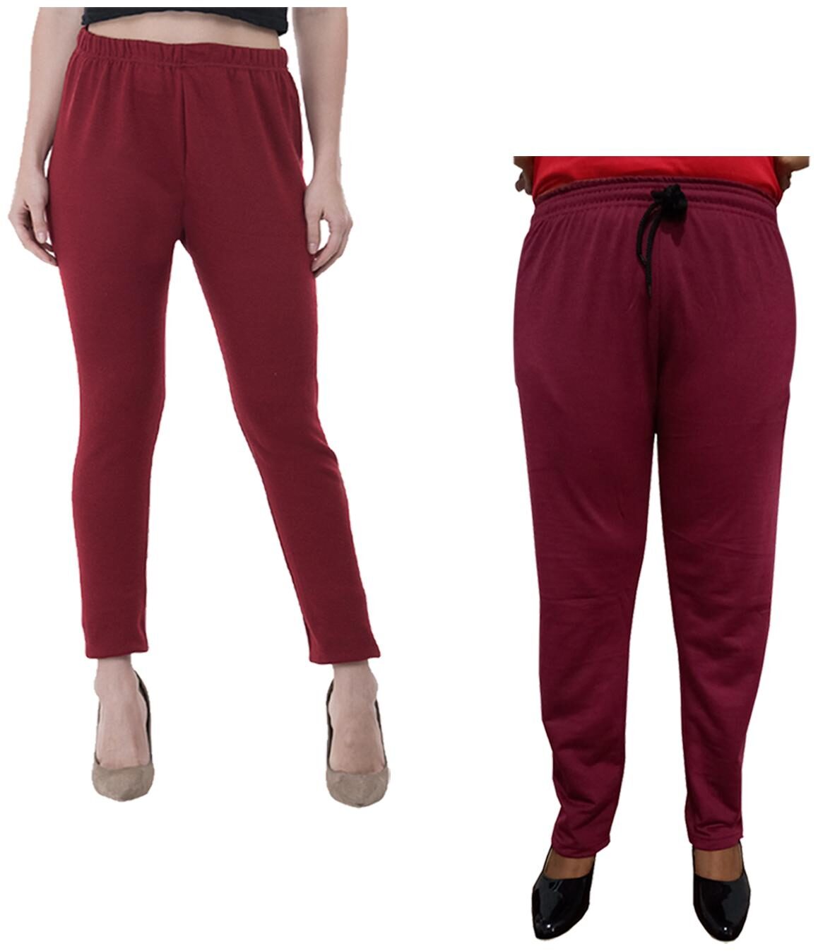 

Indiweaves Women Regular fit Fleece Solid Track pants - Multi