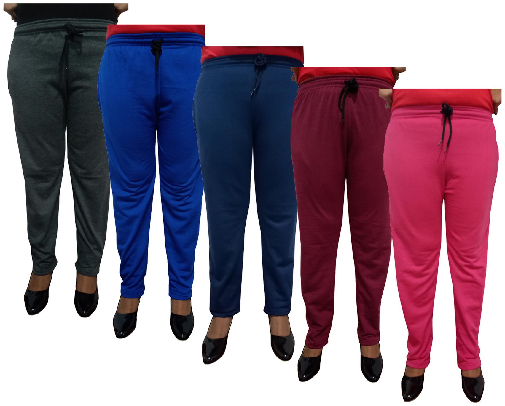 

Indiweaves Women Regular fit Fleece Solid Track pants - Multi