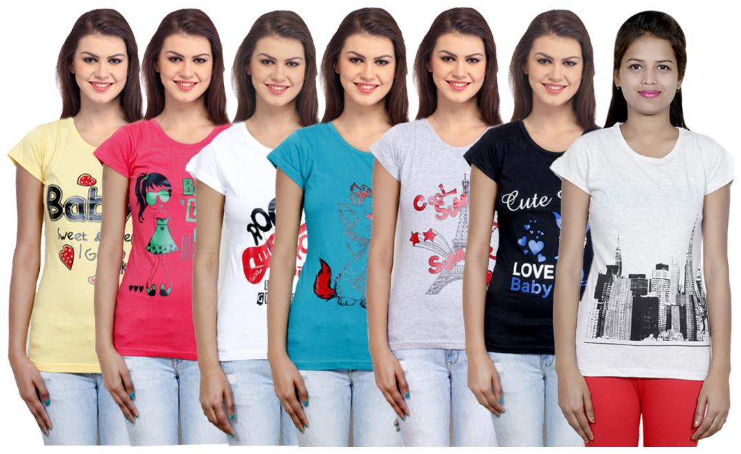 

IndiWeaves Women s Premium Cotton Casual Printed Legging (Set of -7)