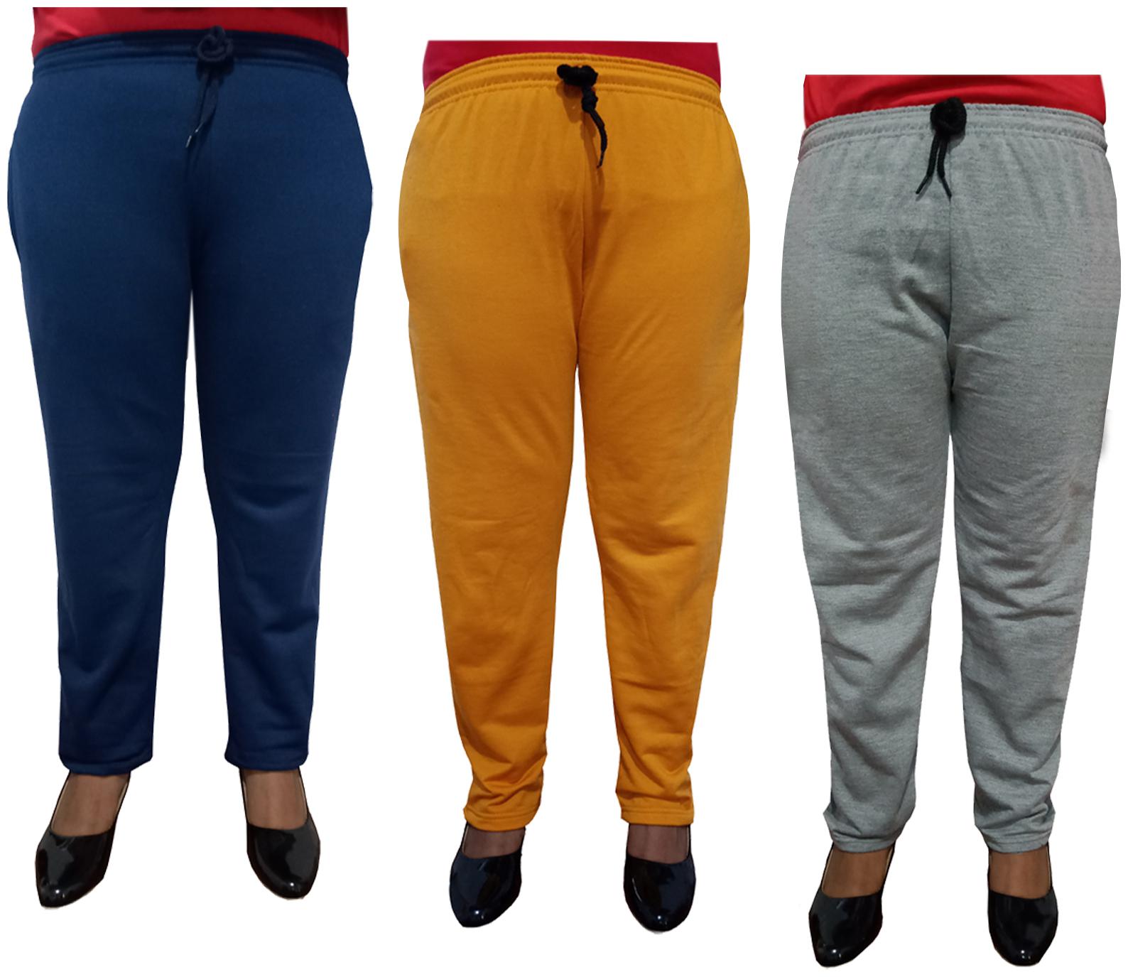 

Indiweaves Women Regular fit Fleece Solid Track pants - Multi