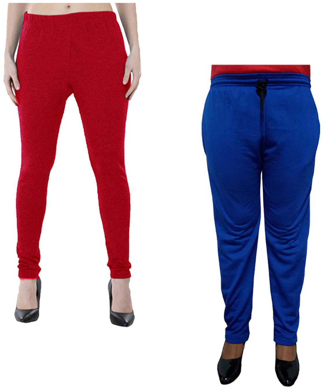 

Indiweaves Women Regular fit Fleece Solid Track pants - Multi