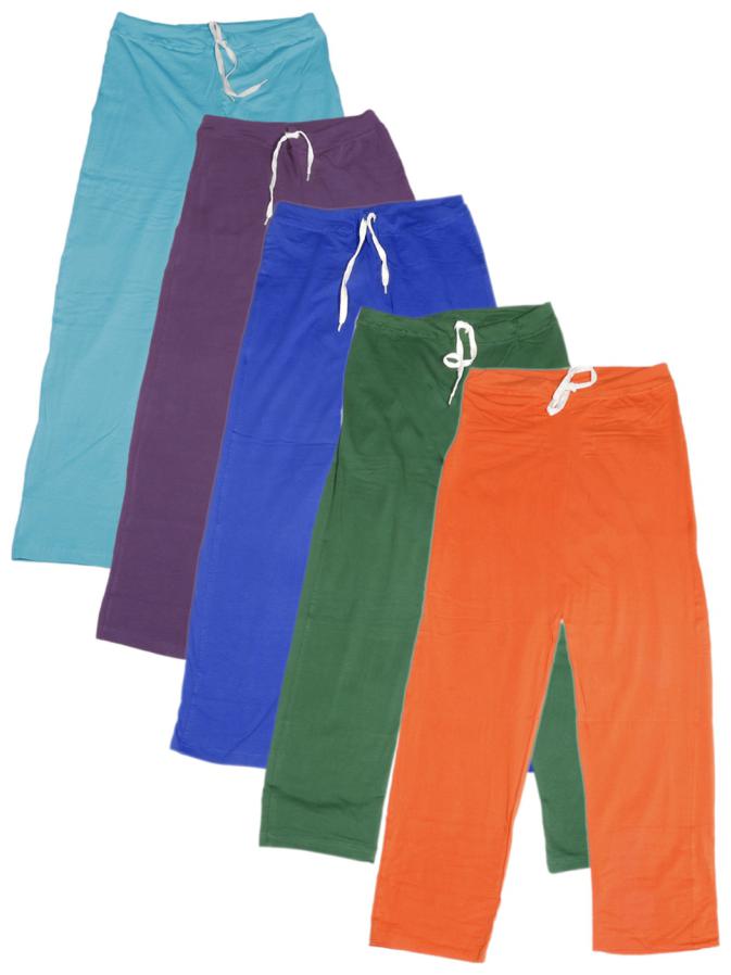 

IndiWeaves Women s Stretchable Premium Cotton Lower Track Pant (Pack of 5)