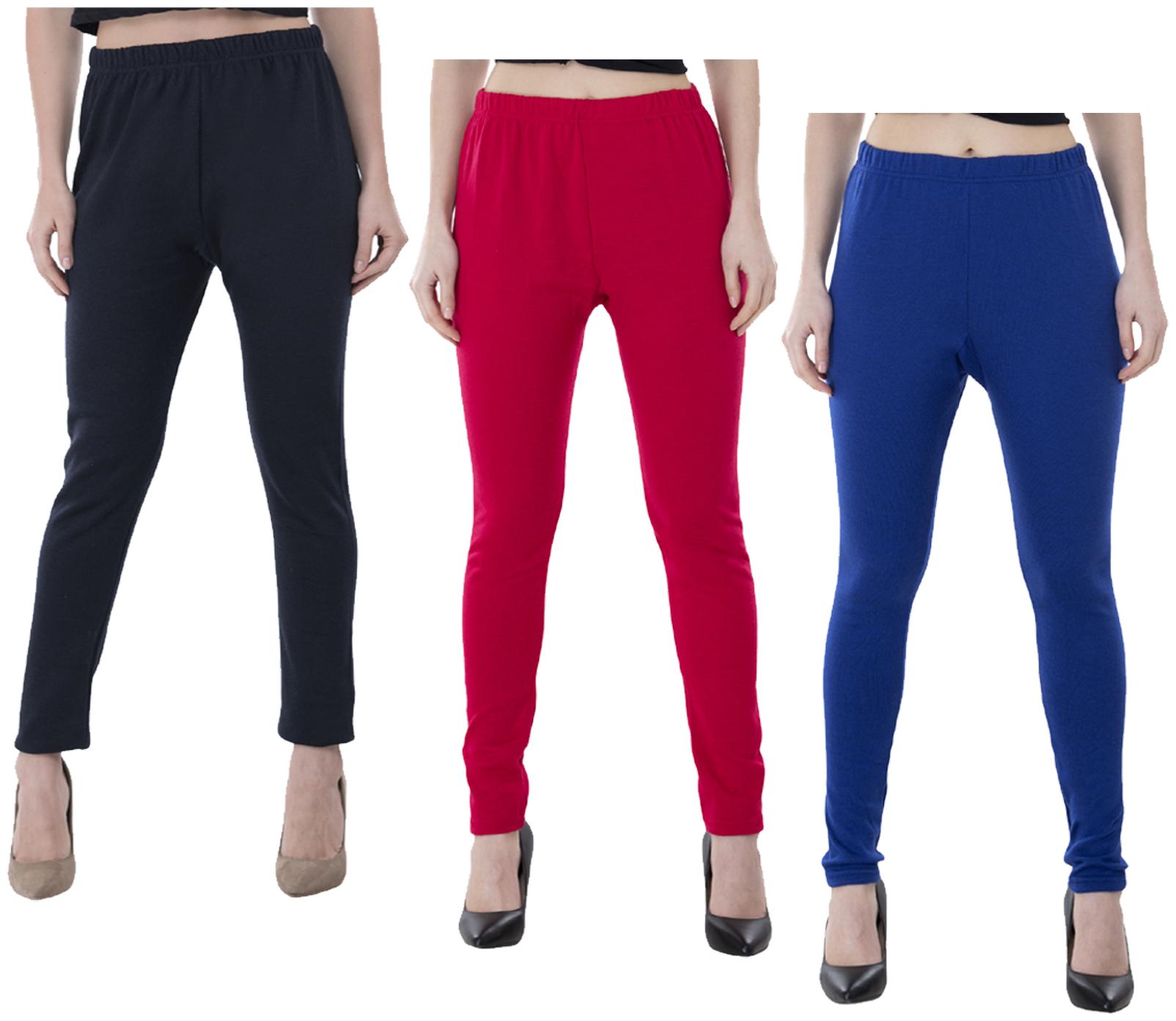 

IndiWeaves Women Warm Wollen Lycra Legging (Pack of 3)