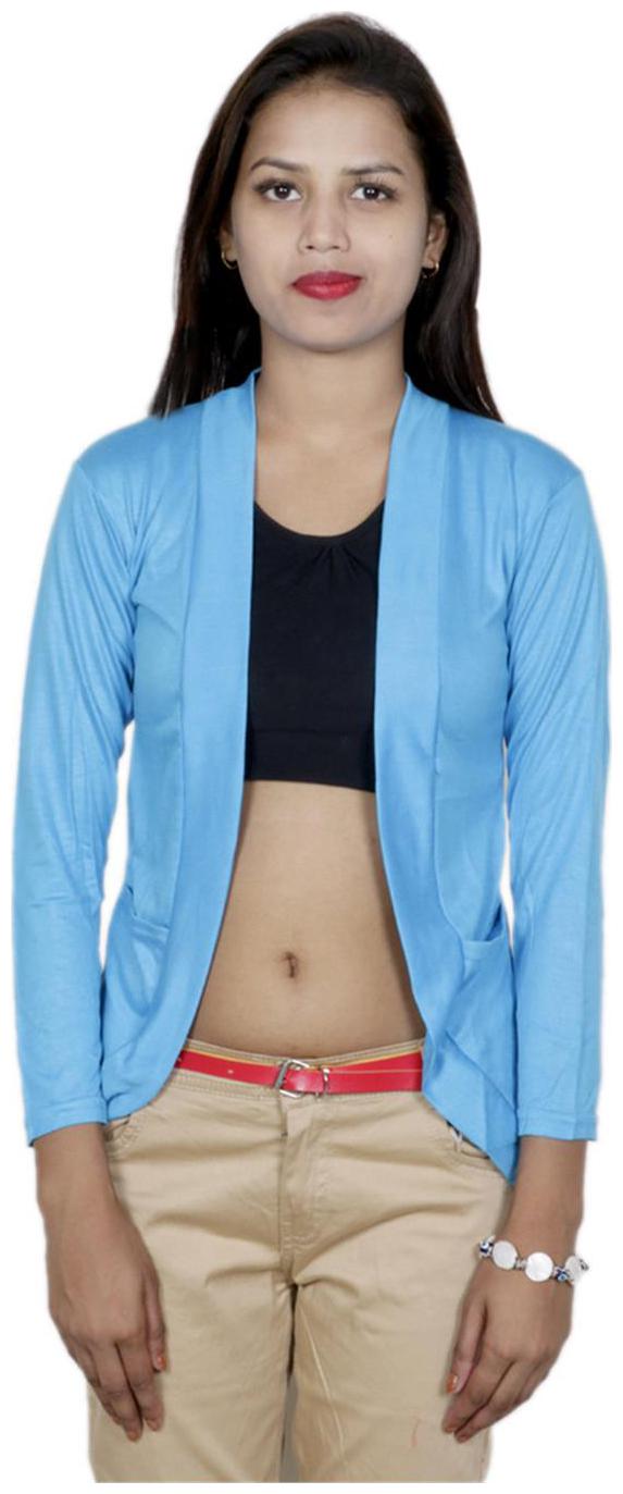 

Indiweaves Women Shrug - Blue