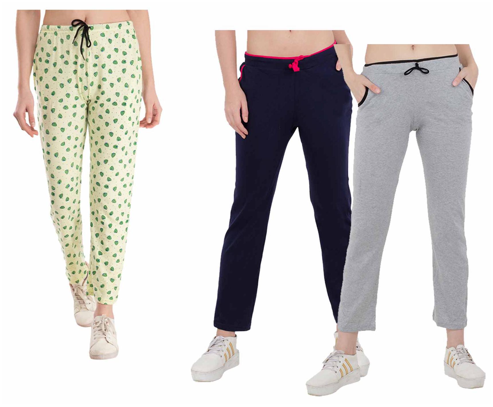 

Indiweaves Women Regular fit Cotton Printed Track pants - Multi