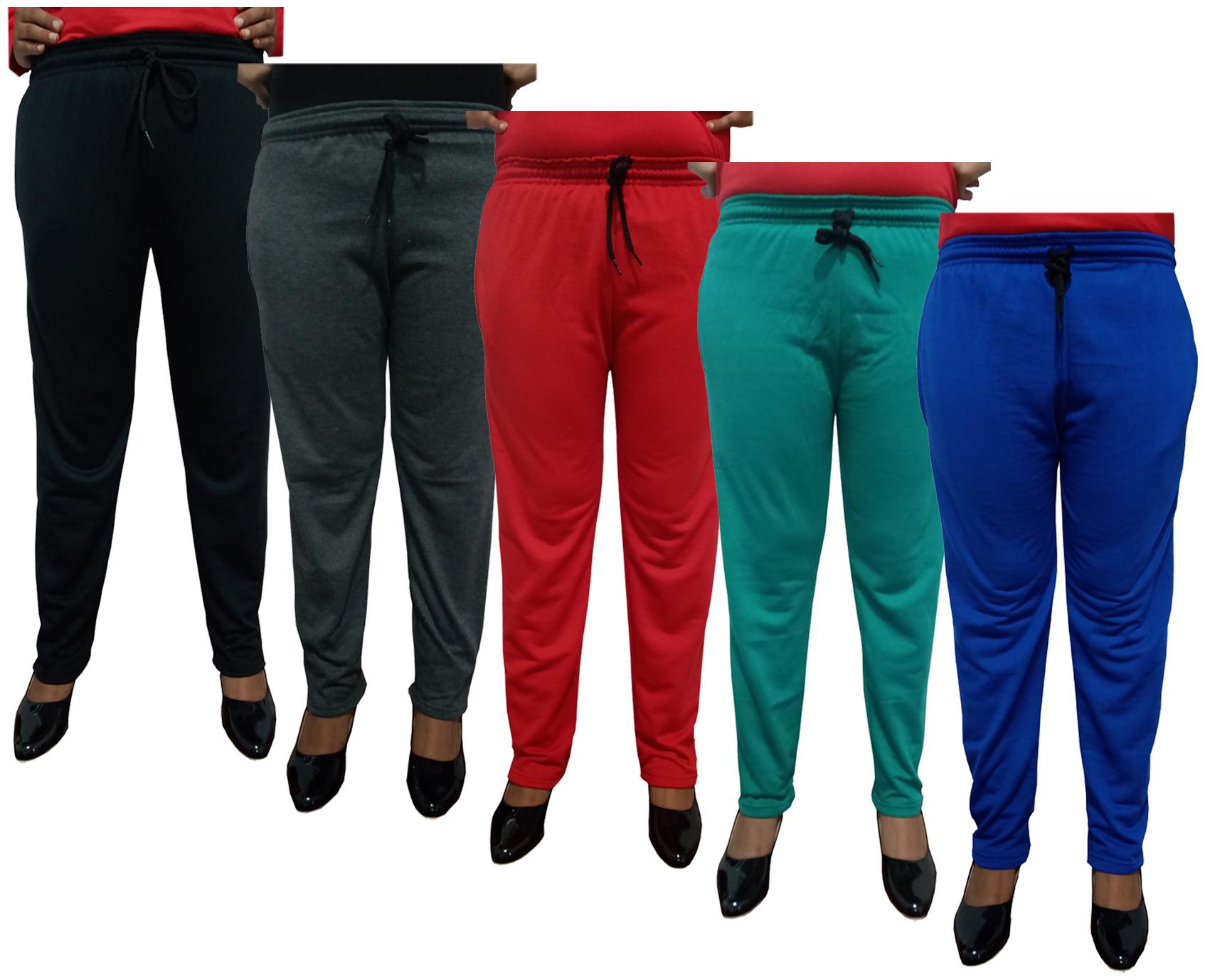 

Indiweaves Women Regular fit Fleece Solid Track pants - Multi