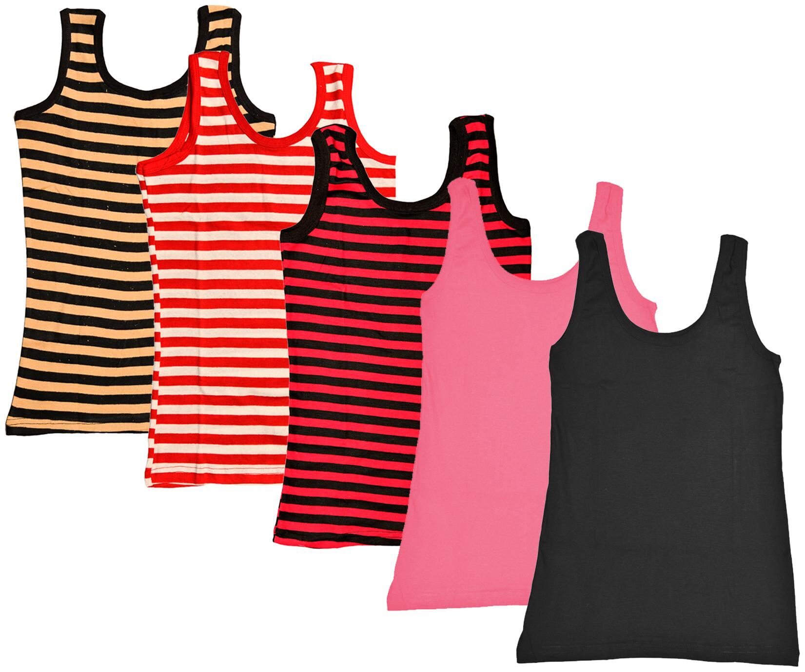 

Indiweaves Women Multi Regular fit U neck Cotton Tank top
