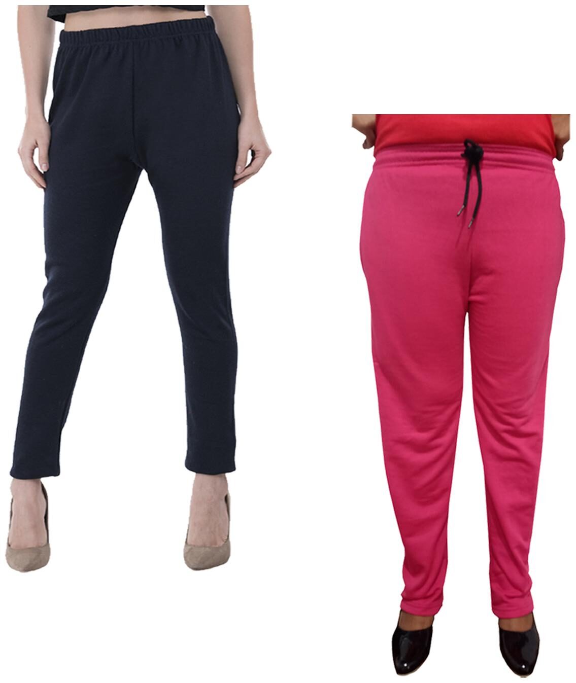 

Indiweaves Women Regular fit Fleece Solid Track pants - Multi
