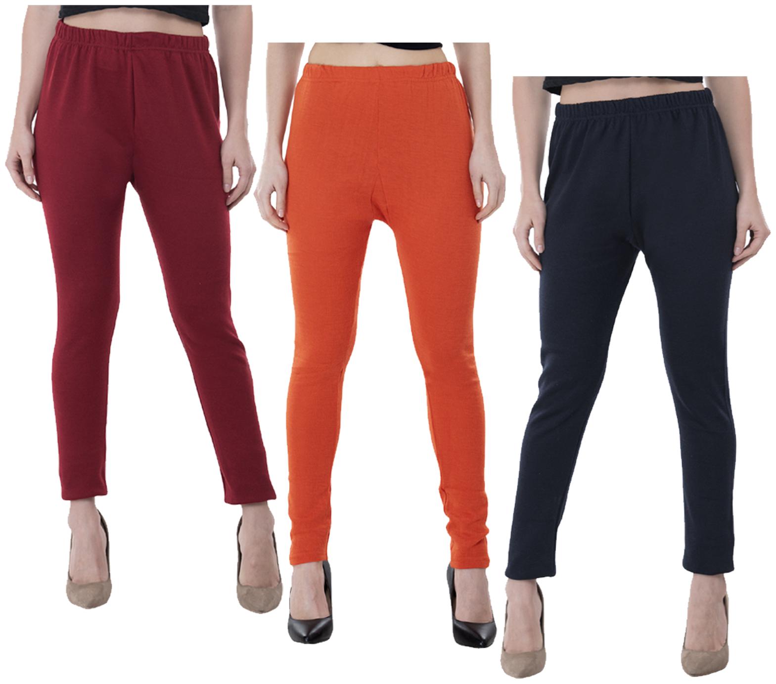 

IndiWeaves Women Warm Wollen Lycra Legging (Pack of 3)