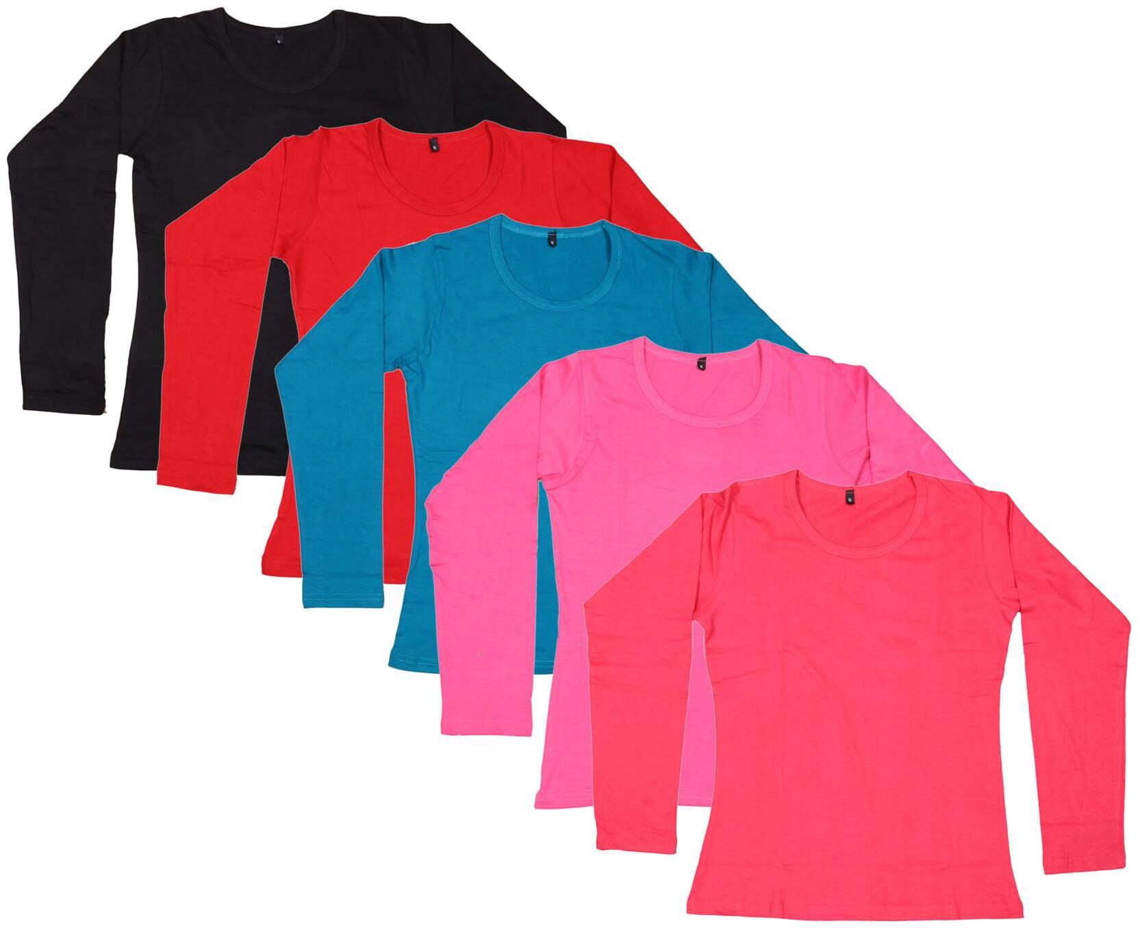 

Indiweaves Women Multi Regular fit Round neck Cotton T shirt