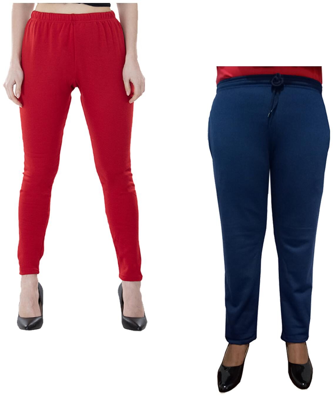 

Indiweaves Women Regular fit Fleece Solid Track pants - Multi