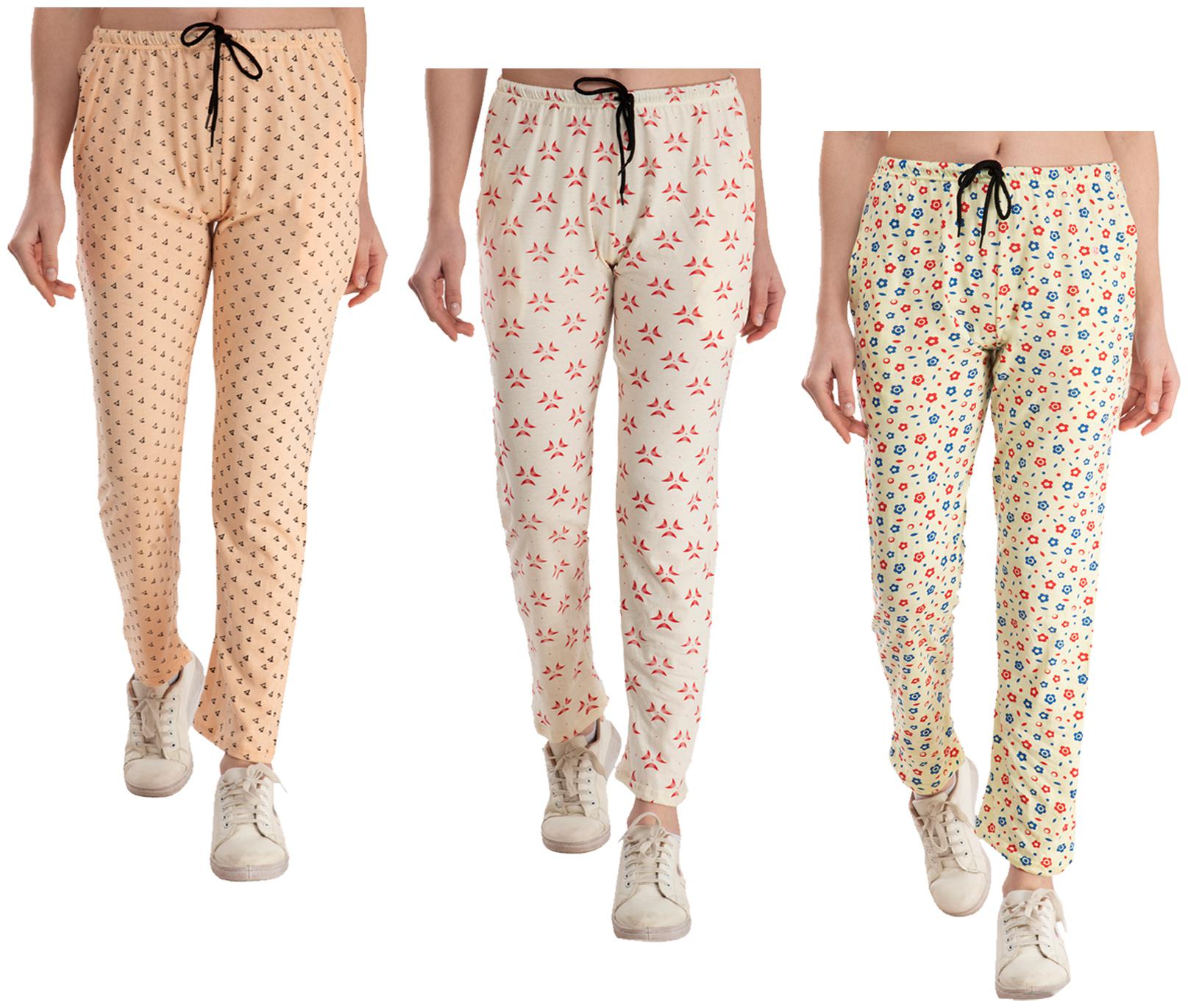 

Indiweaves Women Regular fit Cotton Printed Track pants - Multi
