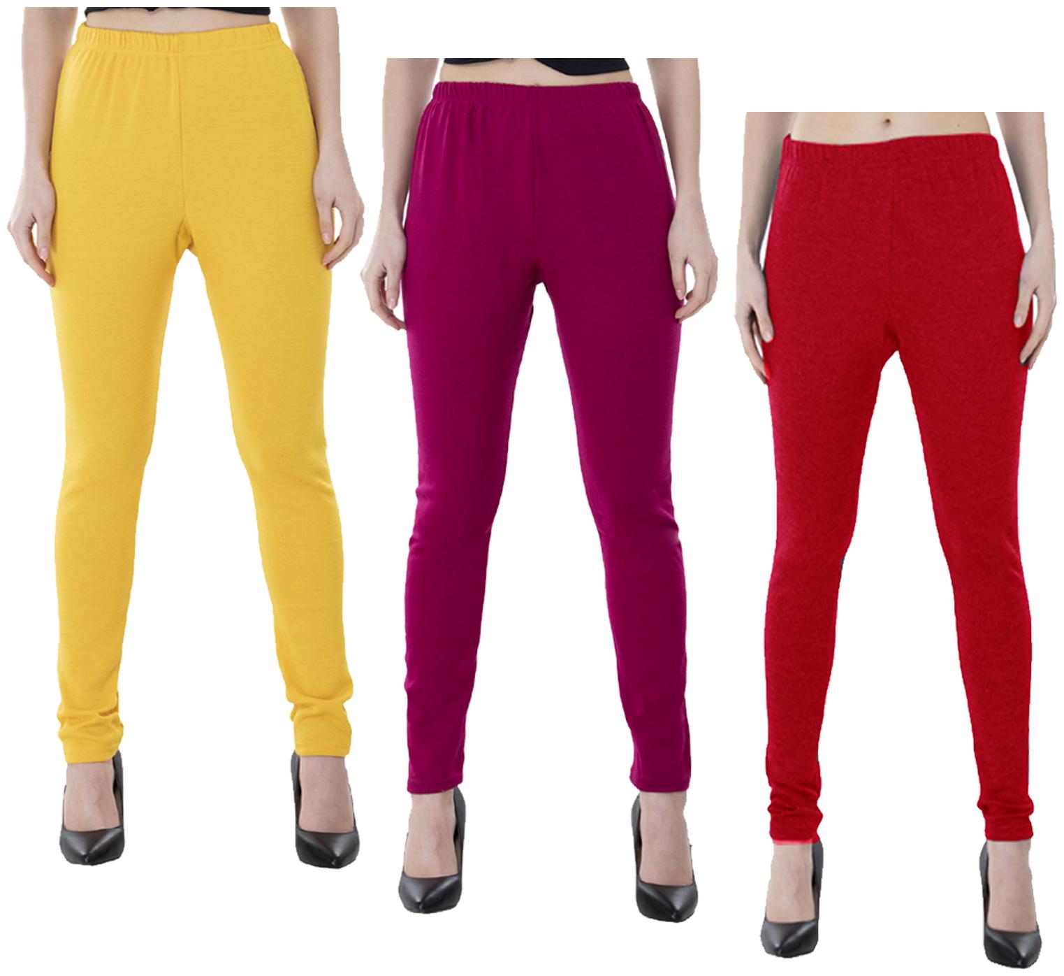 

IndiWeaves Women Warm Wollen Lycra Legging (Pack of 3)