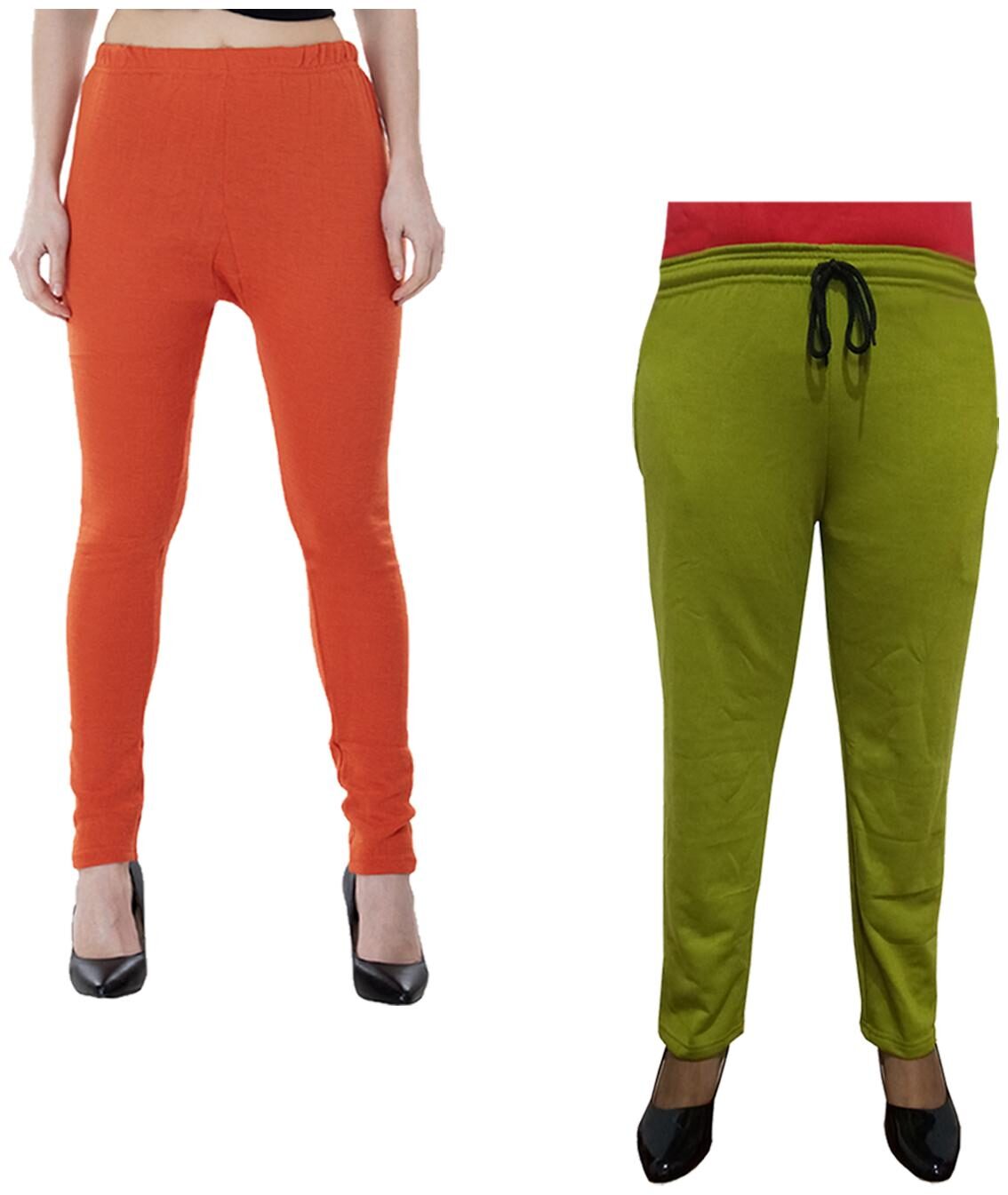 

Indiweaves Women Regular fit Fleece Solid Track pants - Multi