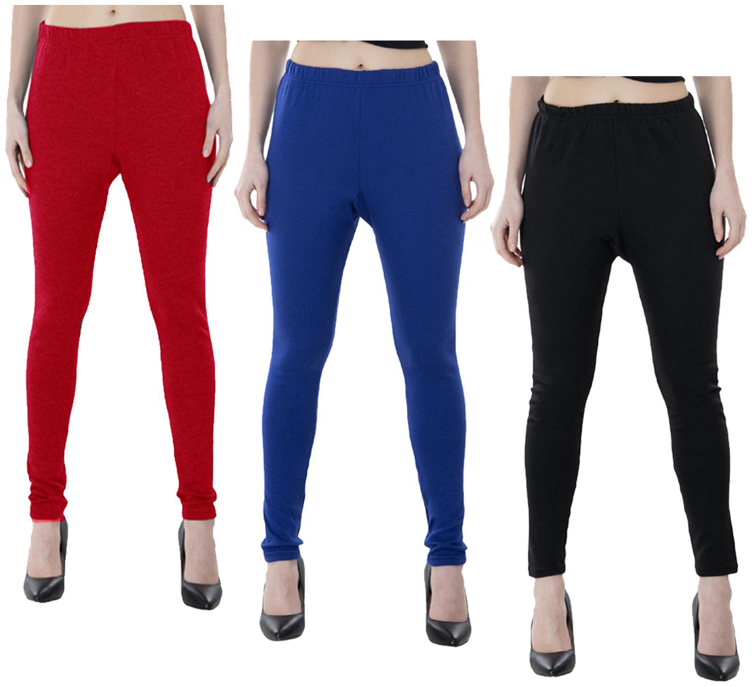 

IndiWeaves Women Warm Wollen Lycra Legging (Pack of 3)