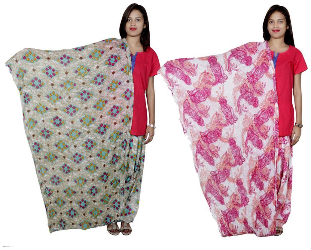 

Indiweaves Cotton Patiala Salwar With Dupatta Combo