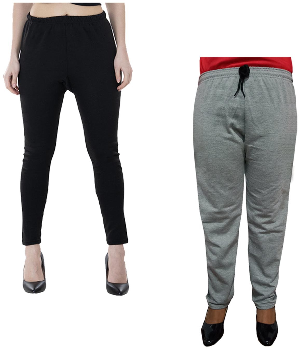 

Indiweaves Women Regular fit Fleece Solid Track pants - Multi