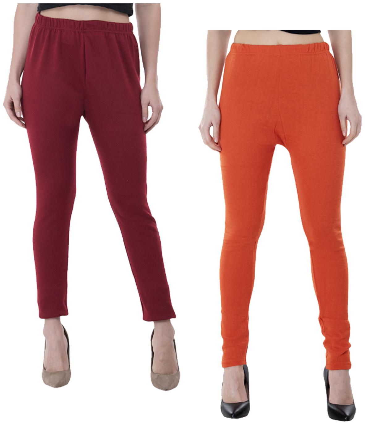 

IndiWeaves Women Warm Wollen Lycra Legging (Pack of 2)