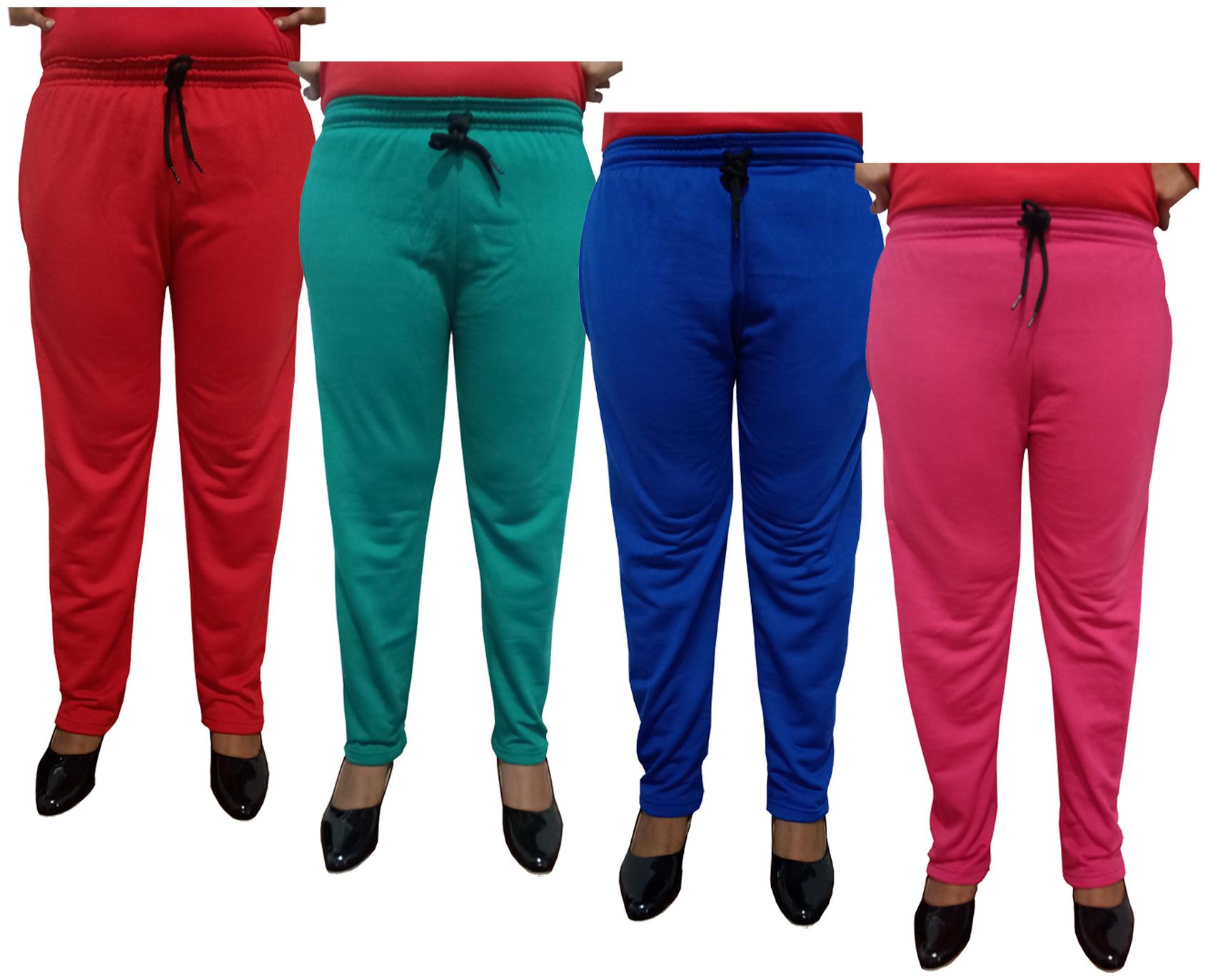 

Indiweaves Women Regular fit Fleece Solid Track pants - Multi