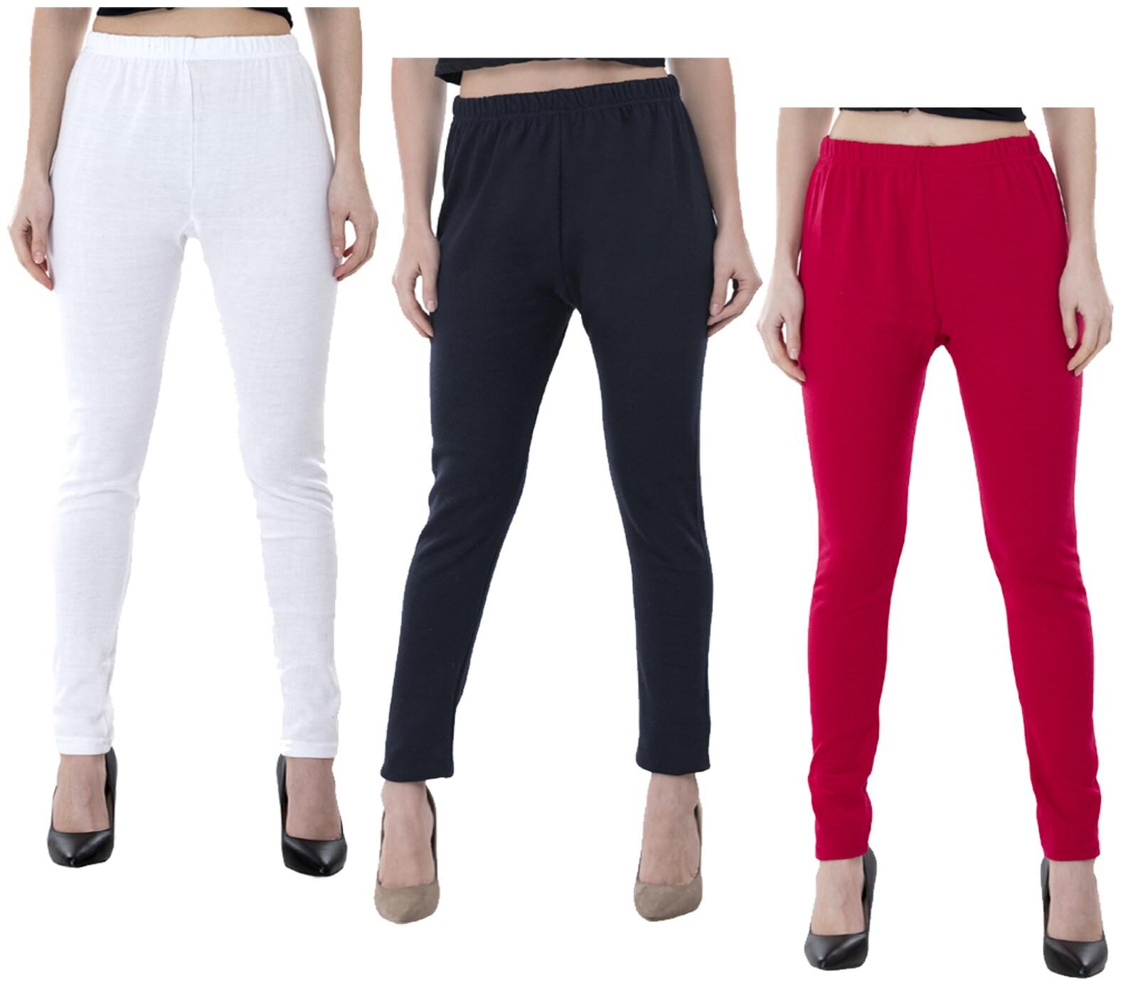 

IndiWeaves Women Warm Wollen Lycra Legging (Pack of 3)