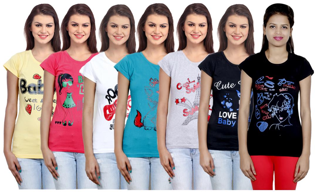 

IndiWeaves Women s Premium Cotton Casual Printed Legging (Set of -7)