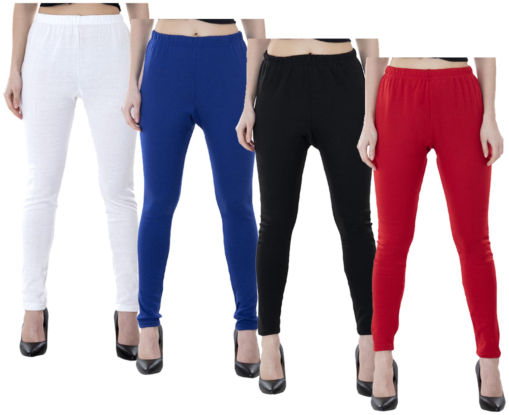 

IndiWeaves Women Warm Wollen Lycra Legging (Pack of 4)