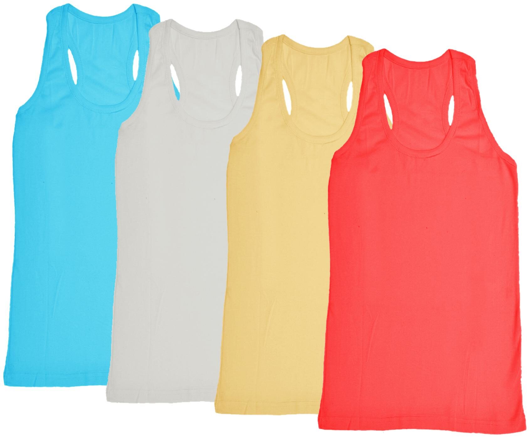 

Indiweaves Women Multi Regular fit Round neck Cotton Tank top