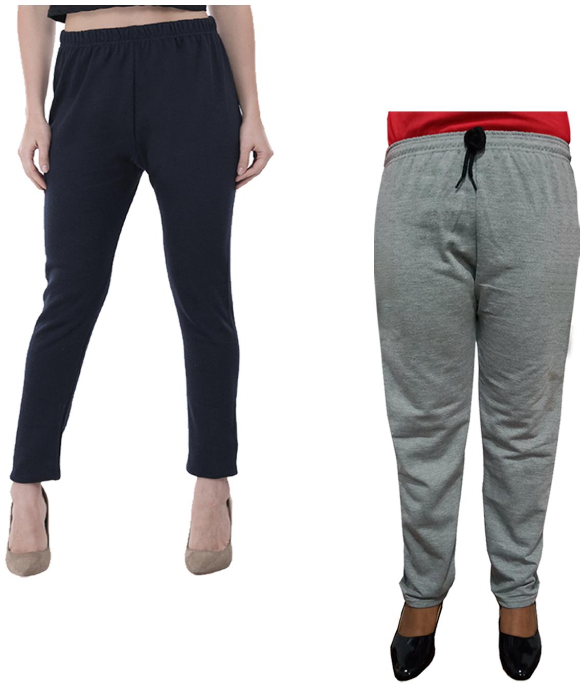 

Indiweaves Women Regular fit Fleece Solid Track pants - Multi