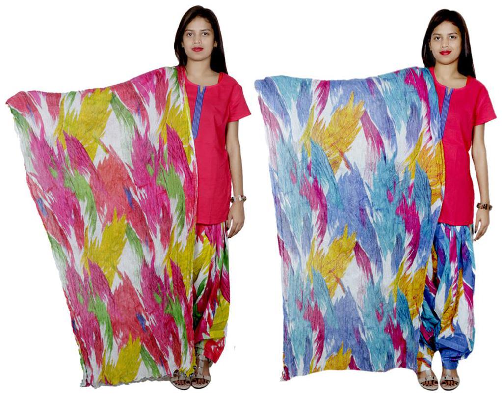 

Indiweaves Cotton Patiala Salwar With Dupatta Combo