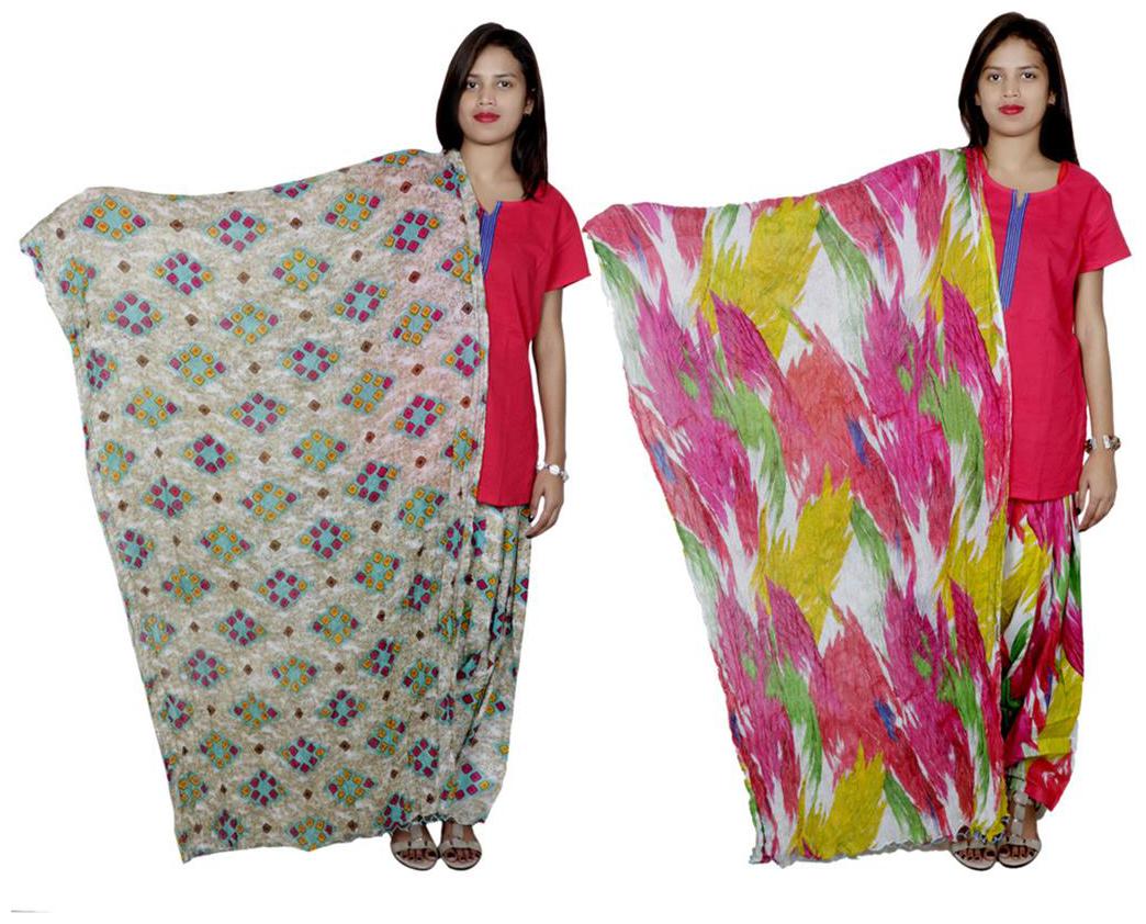 

Indiweaves Cotton Patiala Salwar With Dupatta Combo