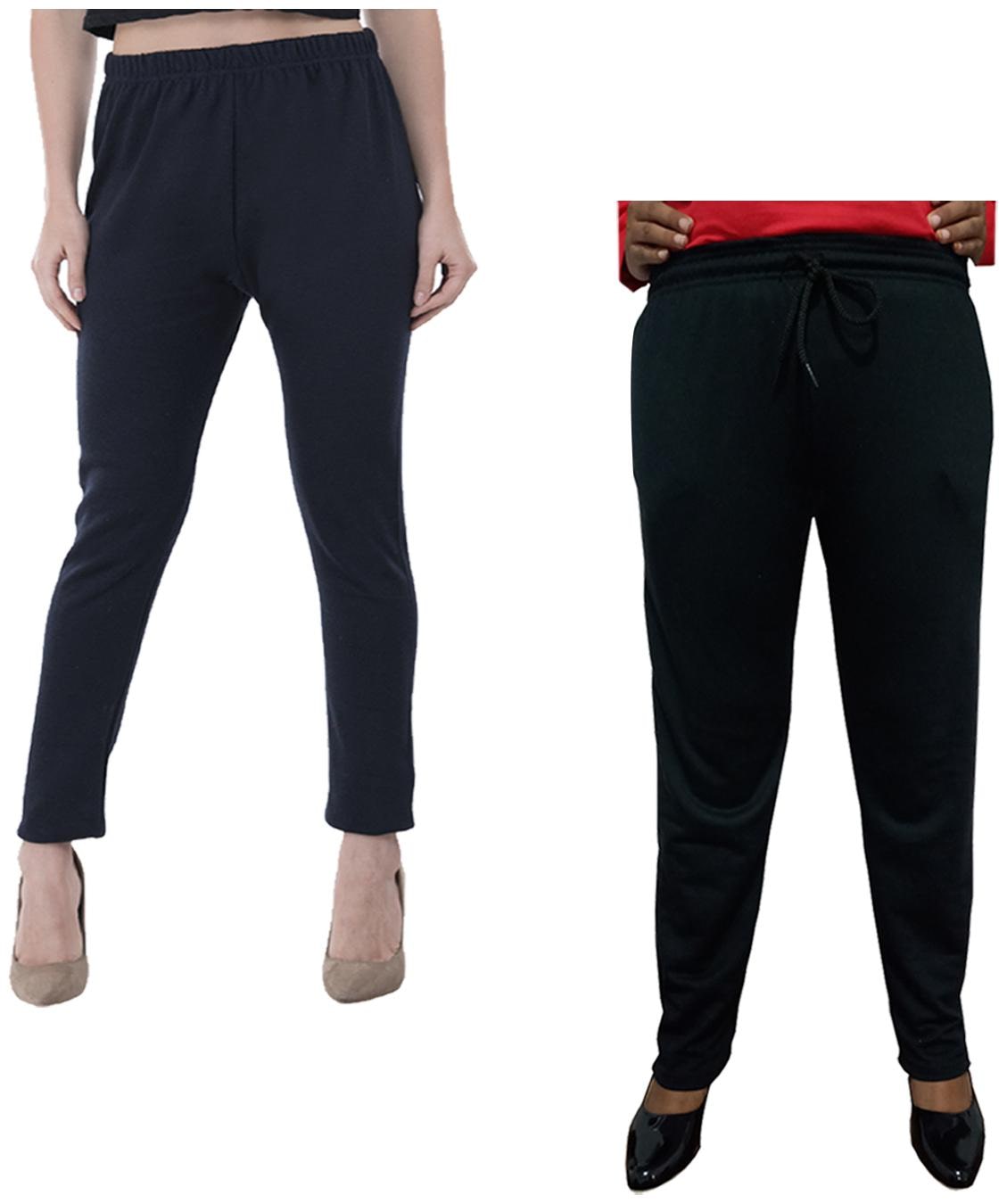 

Indiweaves Women Regular fit Fleece Solid Track pants - Multi