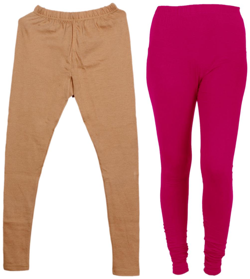 

IndiWeaves Women 1 Warm Wollen and 1 Cotton Lycra Tights (Set of- 2)