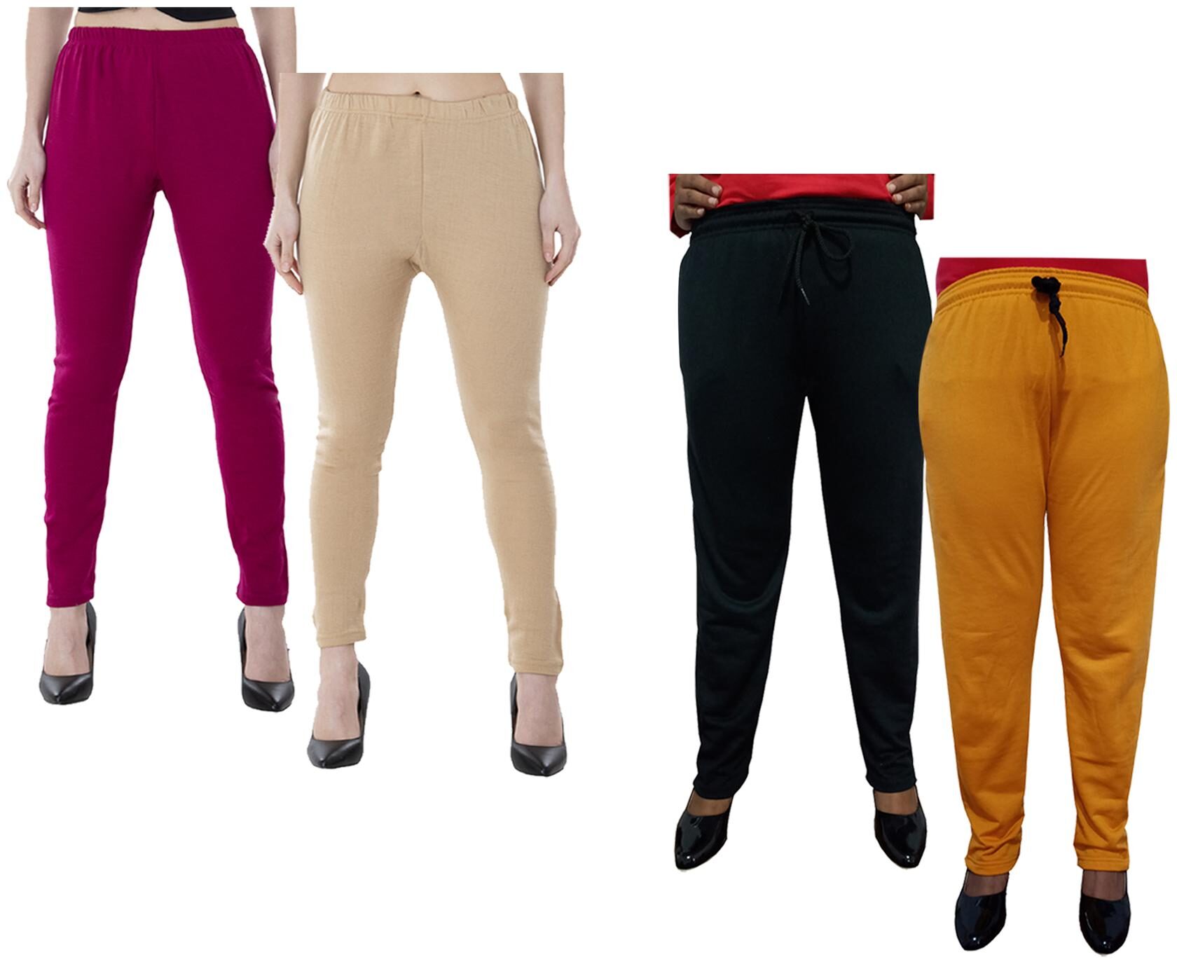 

Indiweaves Women Regular fit Fleece Solid Track pants - Multi