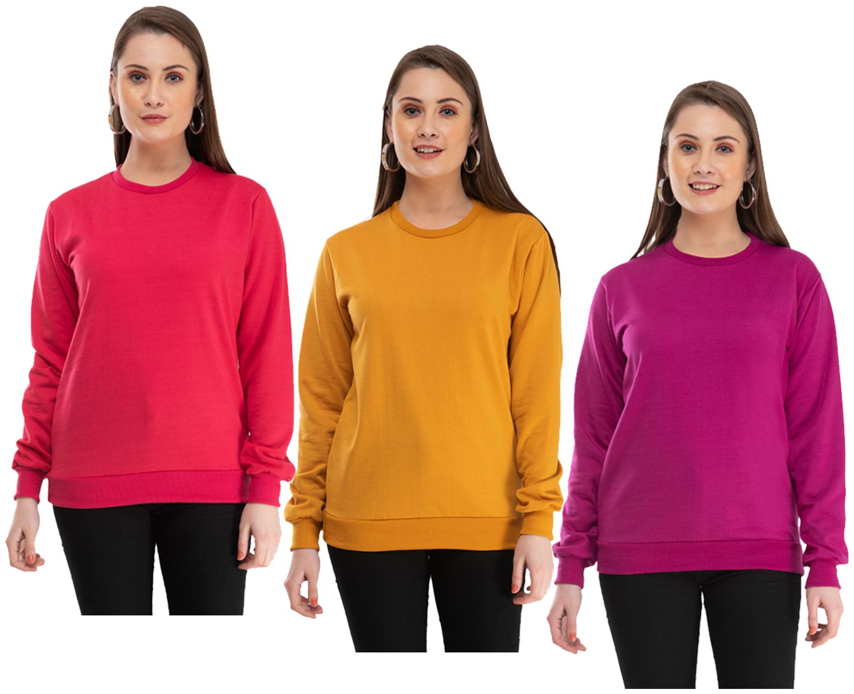 

Indiweaves Women Solid Sweatshirt - Multi