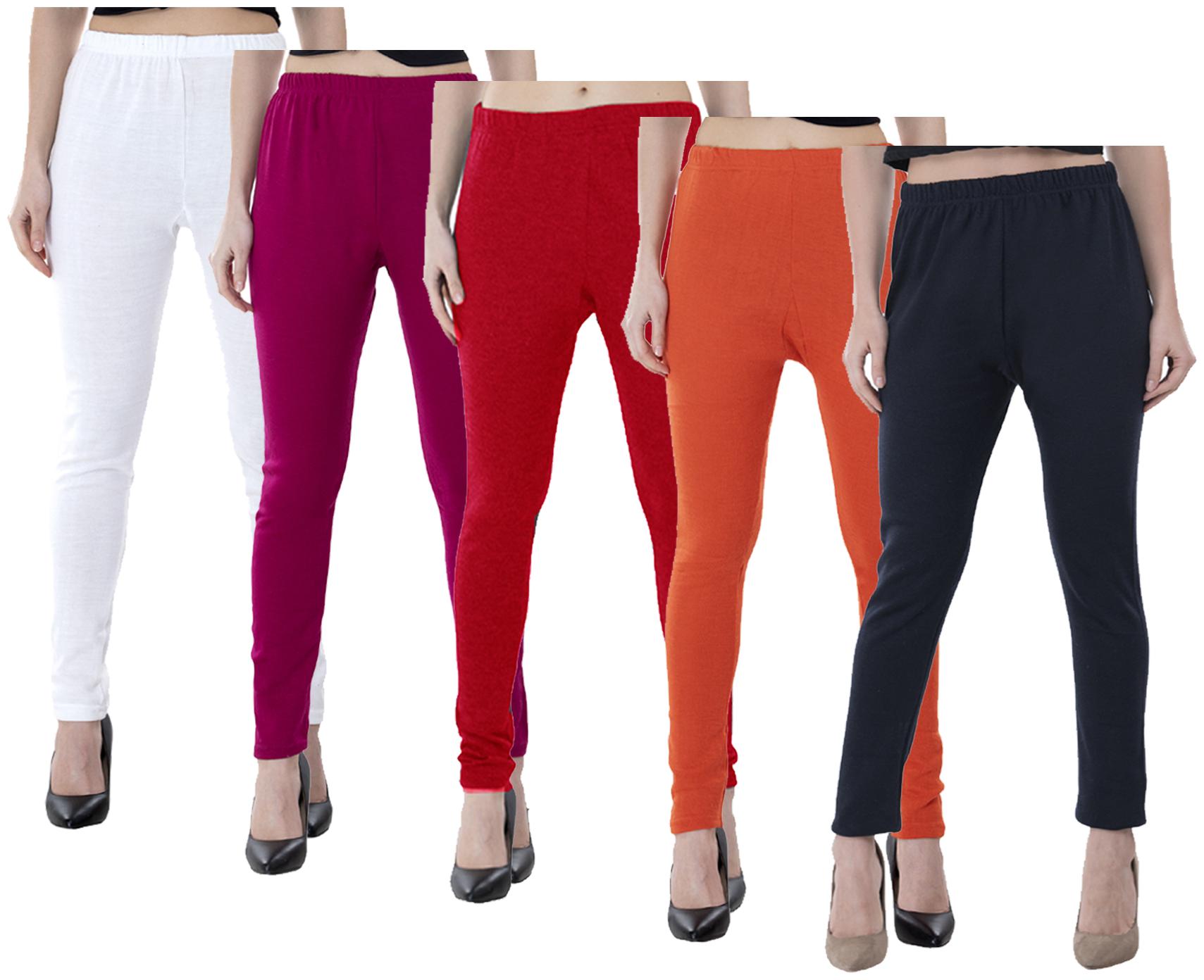

IndiWeaves Women Warm Wollen Lycra Legging (Pack of 5)
