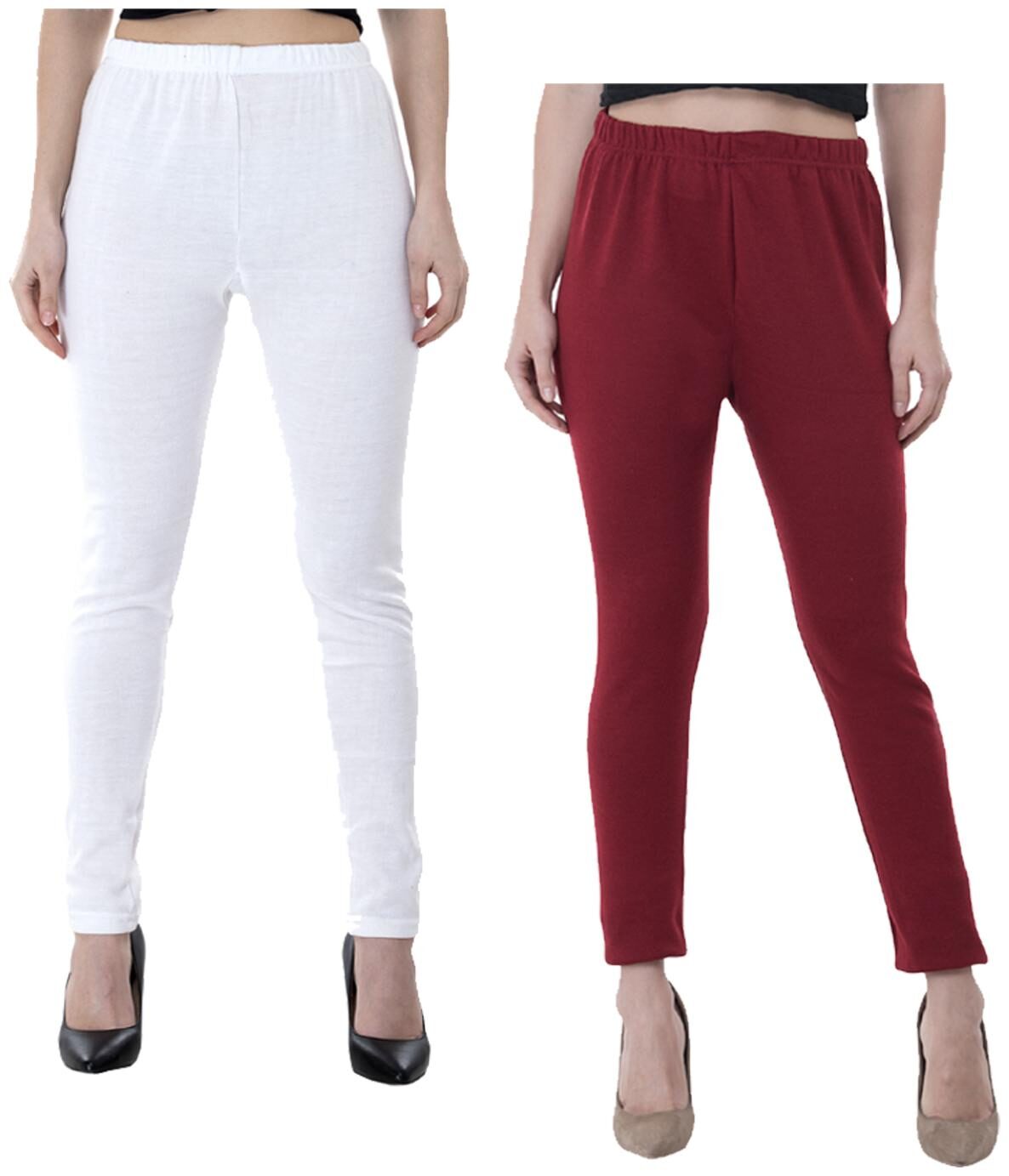 

IndiWeaves Women Warm Wollen Lycra Legging (Pack of 2)