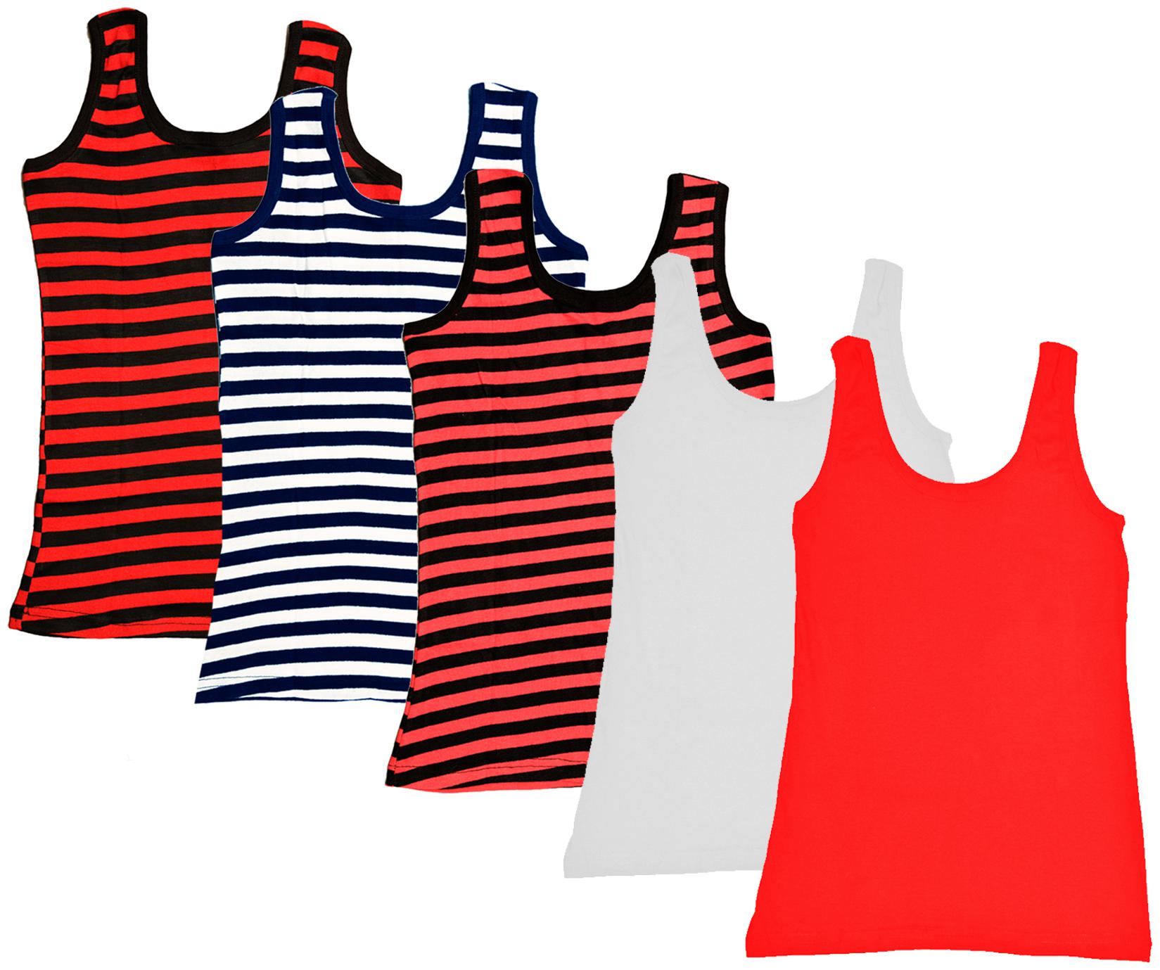 

Indiweaves Women Multi Regular fit U neck Cotton Tank top