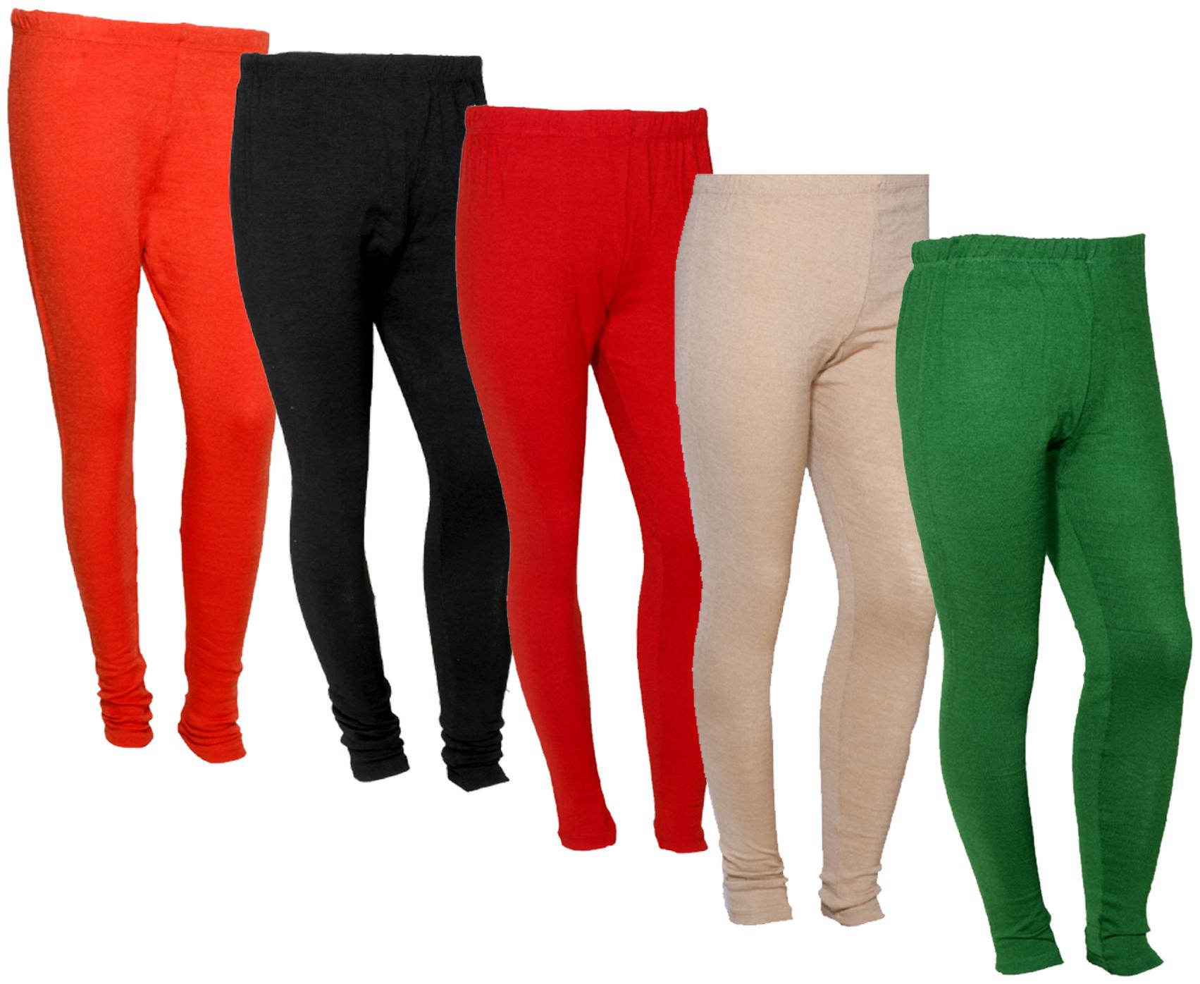 

IndiWeaves Women Warm Wollen Lycra Legging (Pack of 5)
