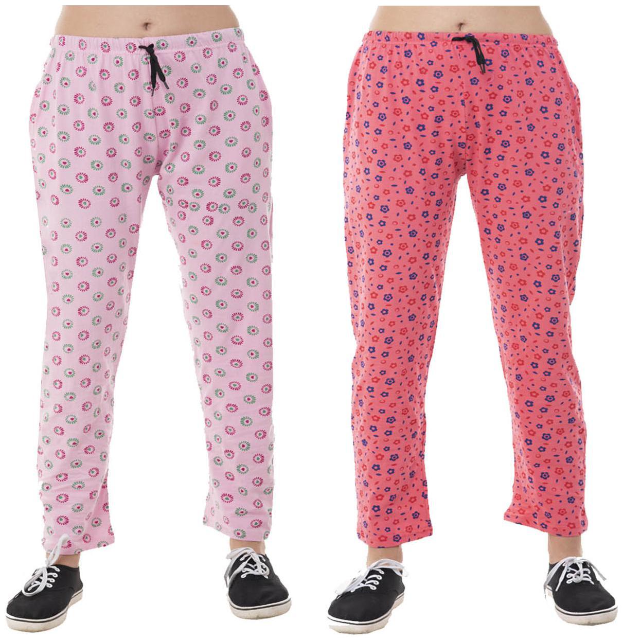 

Indiweaves Women Regular fit Cotton Printed Track pants - Multi