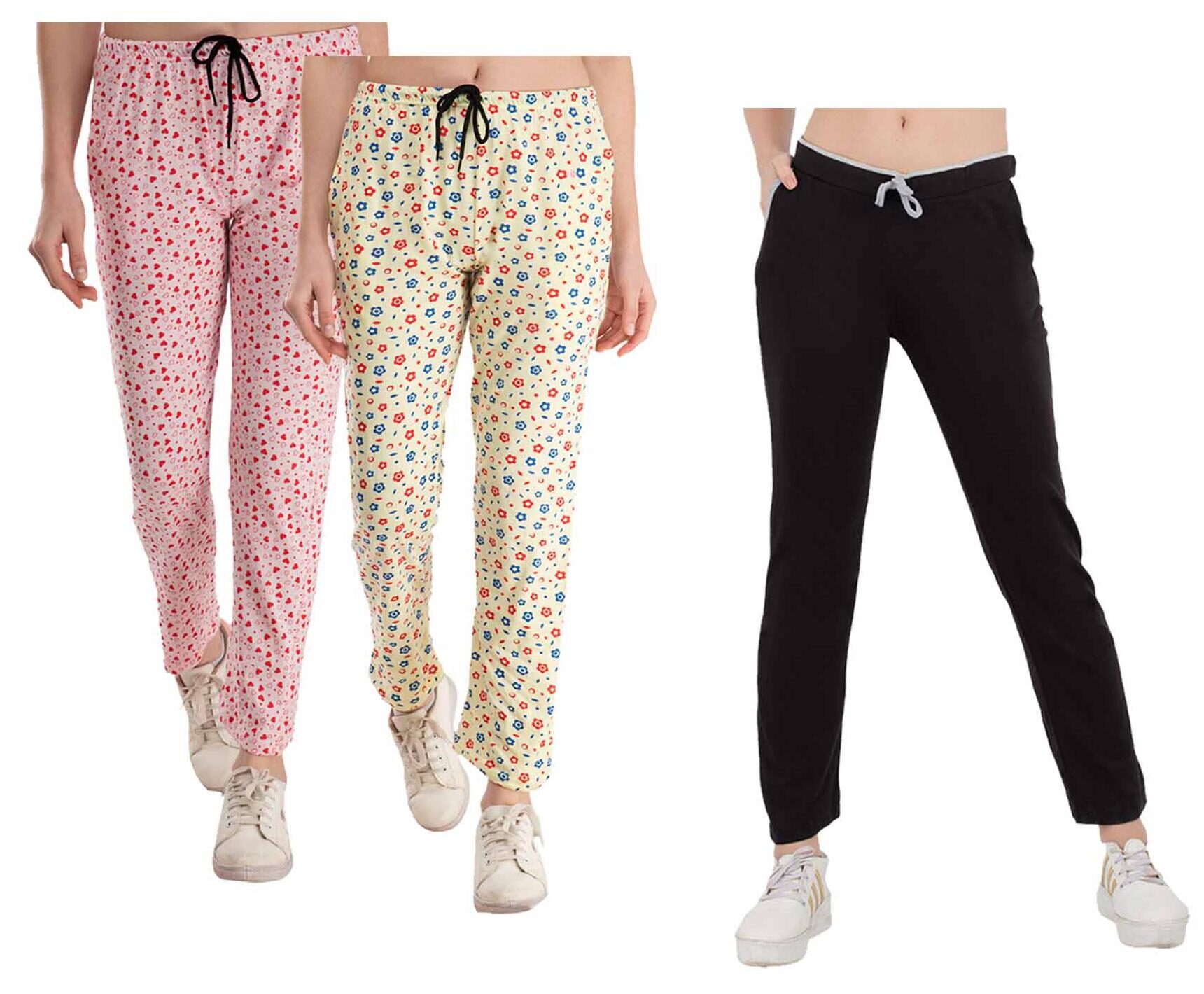 

Indiweaves Women Regular fit Cotton Printed Track pants - Multi