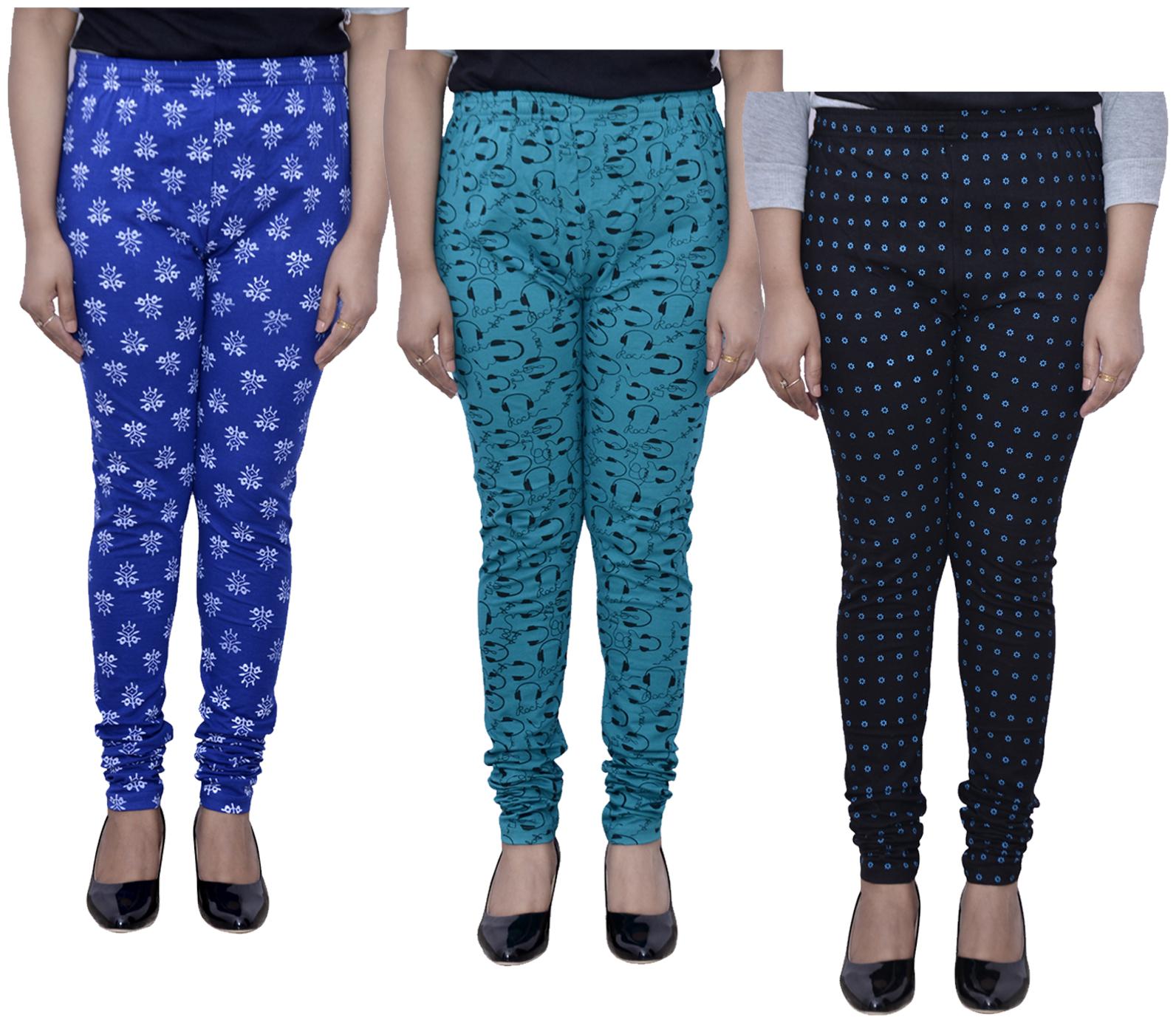 

IndiWeaves Women Cotton Printed leggings Multi