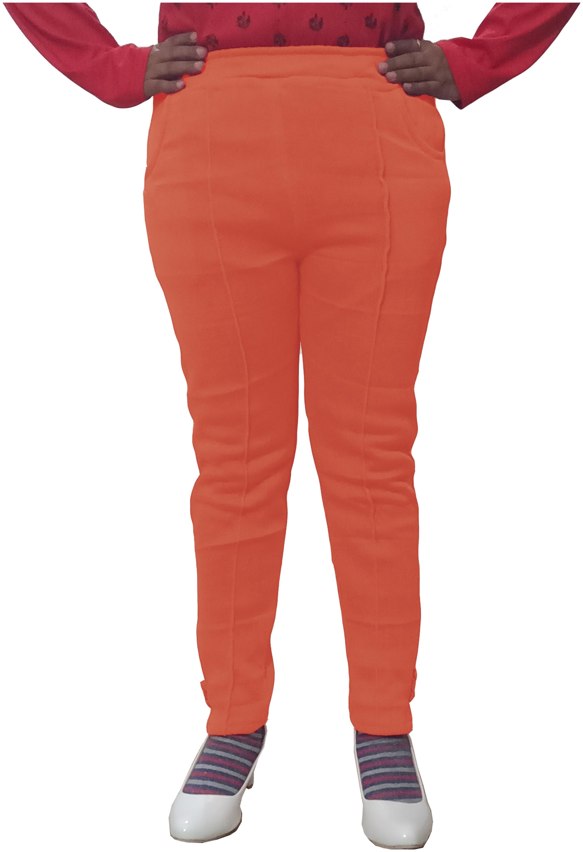 

Indiweaves Women Orange Regular fit Regular trousers