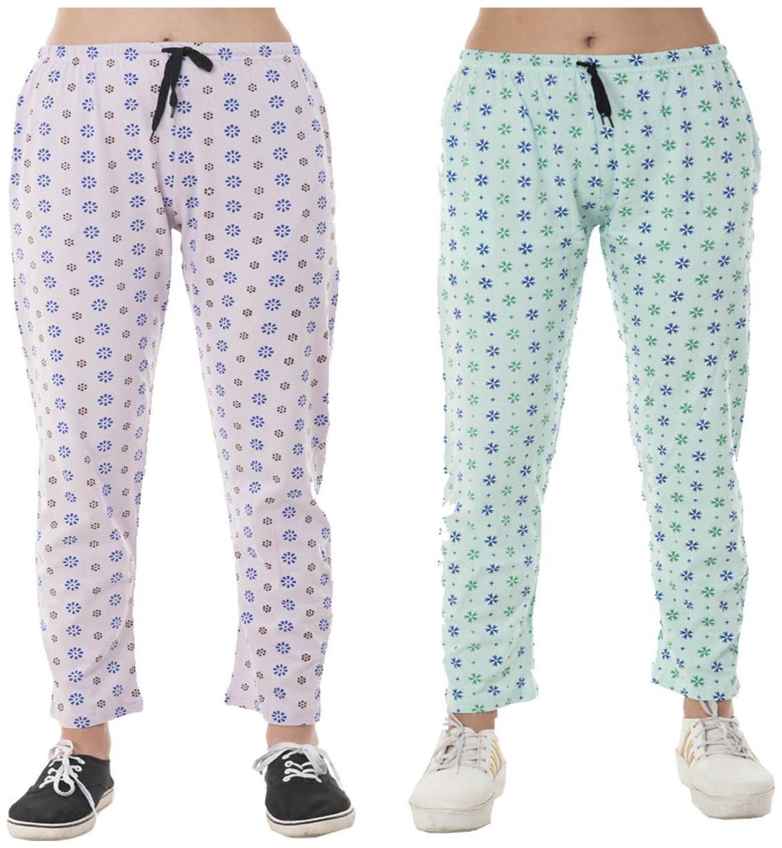 

Indiweaves Women Regular fit Cotton Printed Track pants - Multi