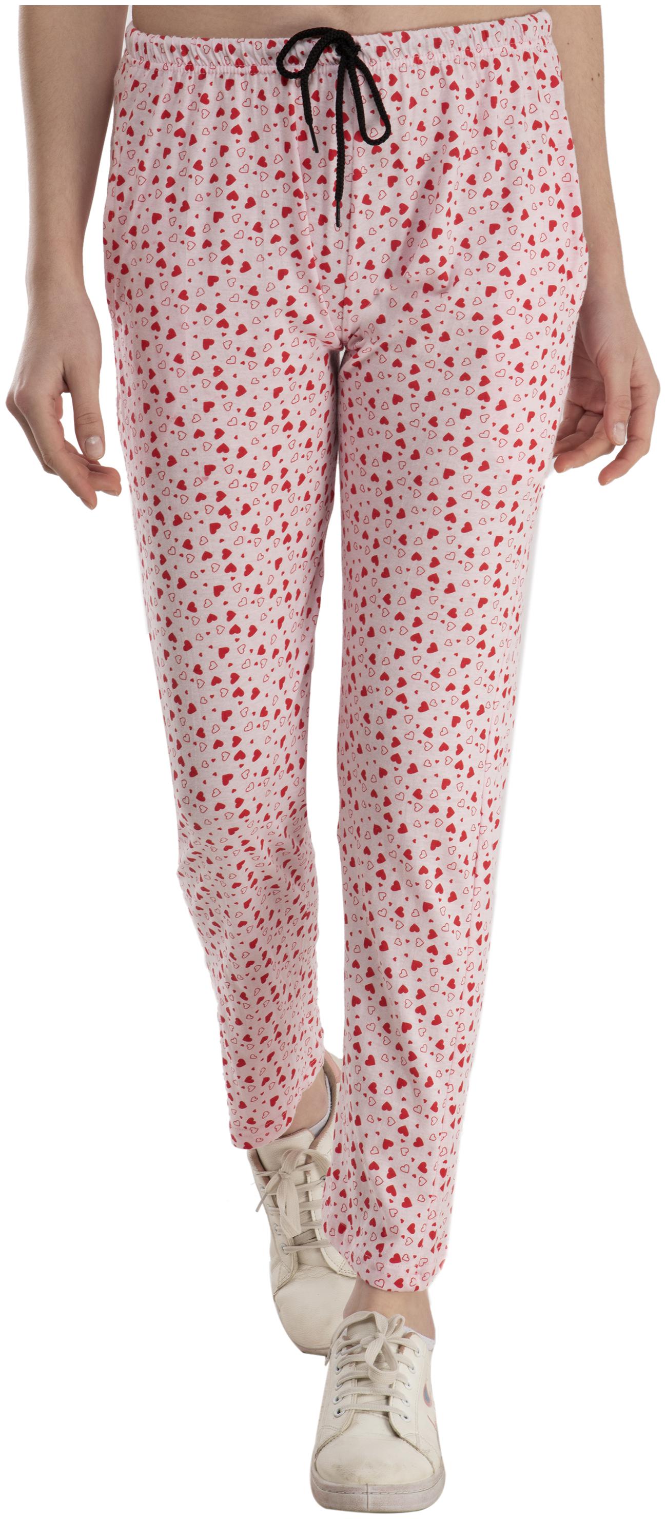 

Indiweaves Women Regular fit Cotton Printed Track pants - Pink