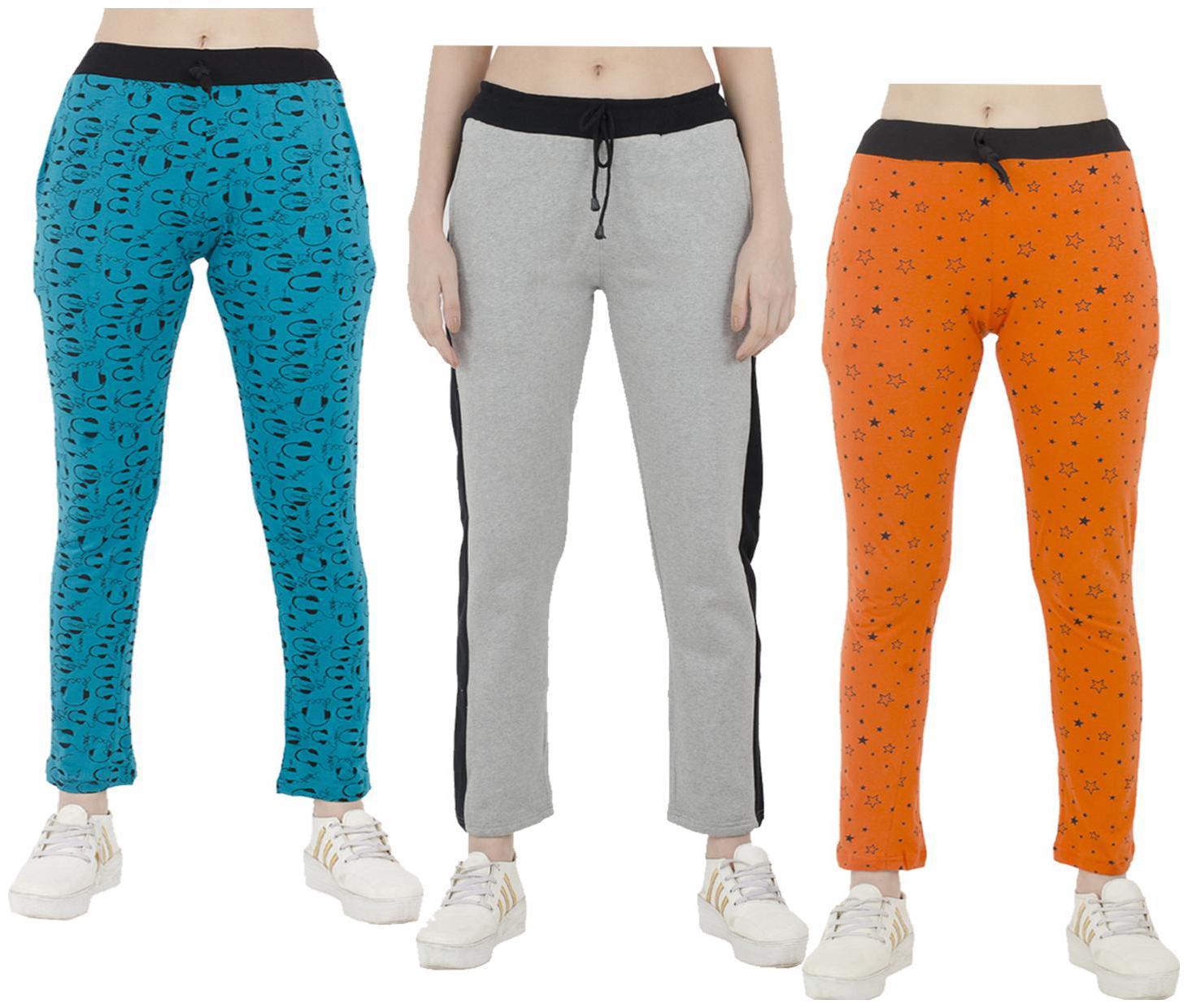 

Indiweaves Women Regular fit Polyester Printed Track pants - Multi