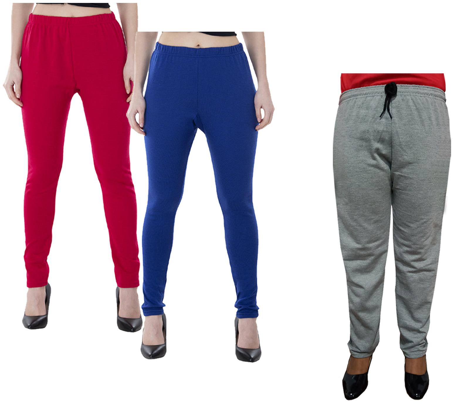 

Indiweaves Women Regular fit Fleece Solid Track pants - Multi