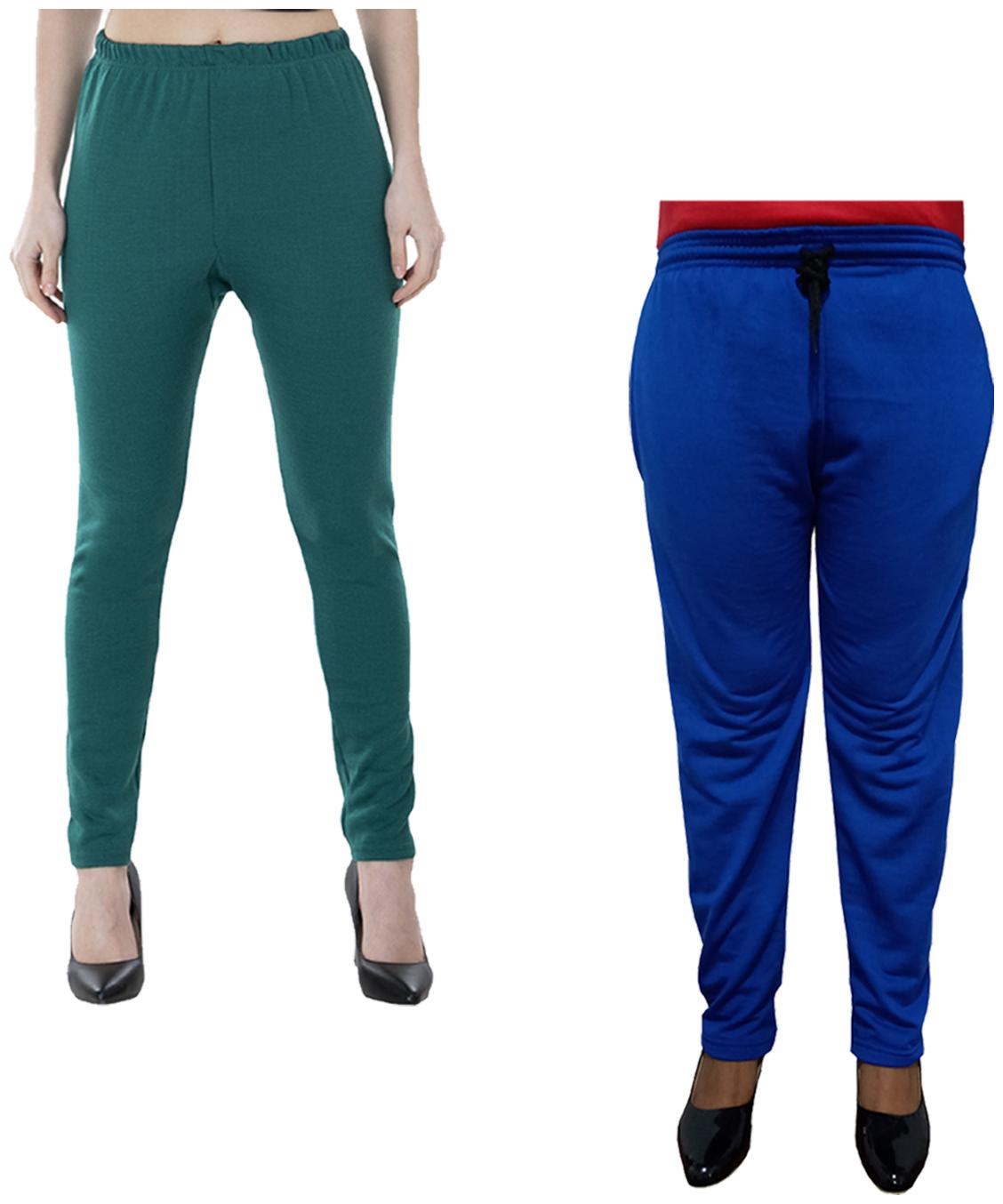 

Indiweaves Women Regular fit Fleece Solid Track pants - Multi