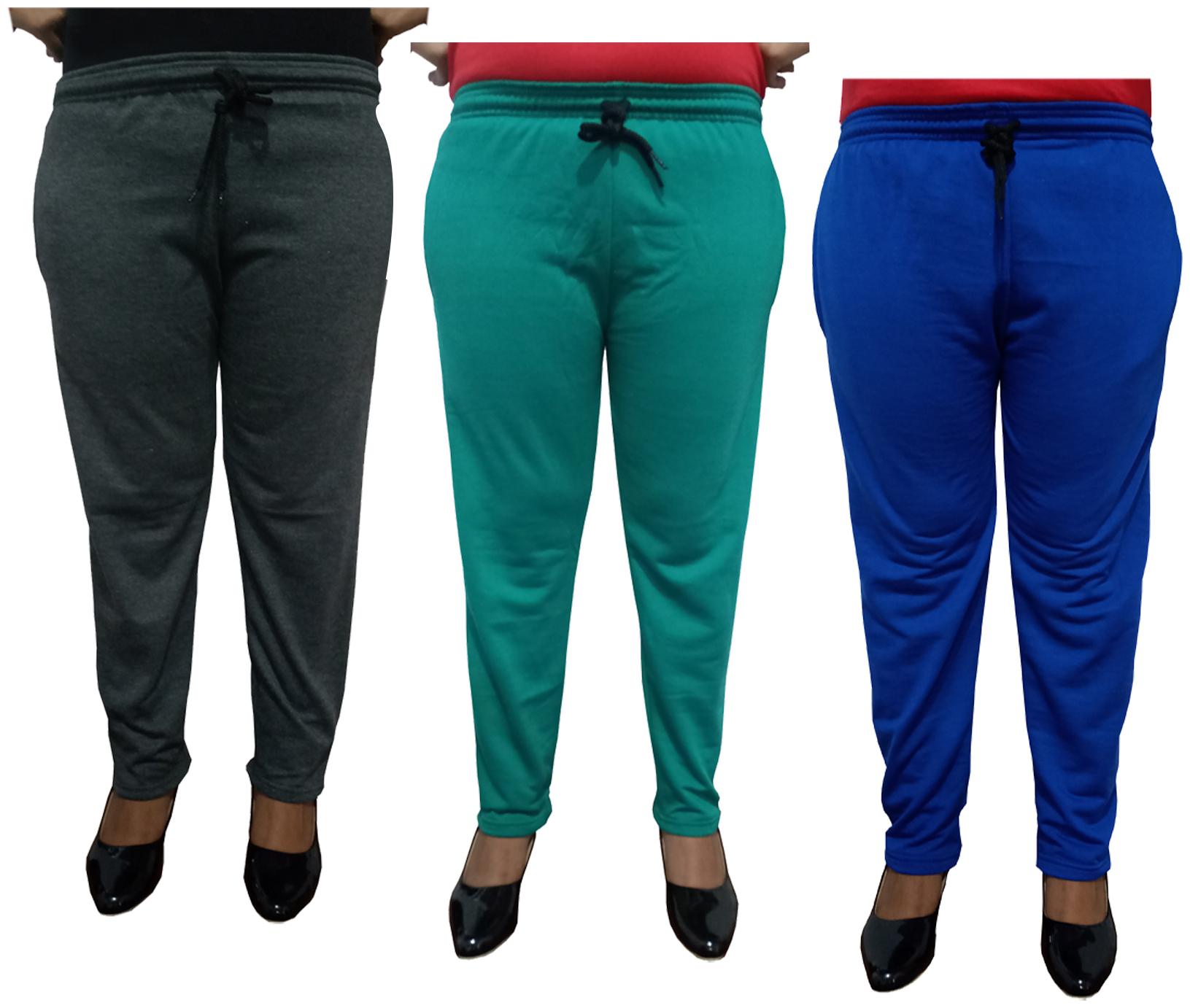 

Indiweaves Women Regular fit Fleece Solid Track pants - Multi